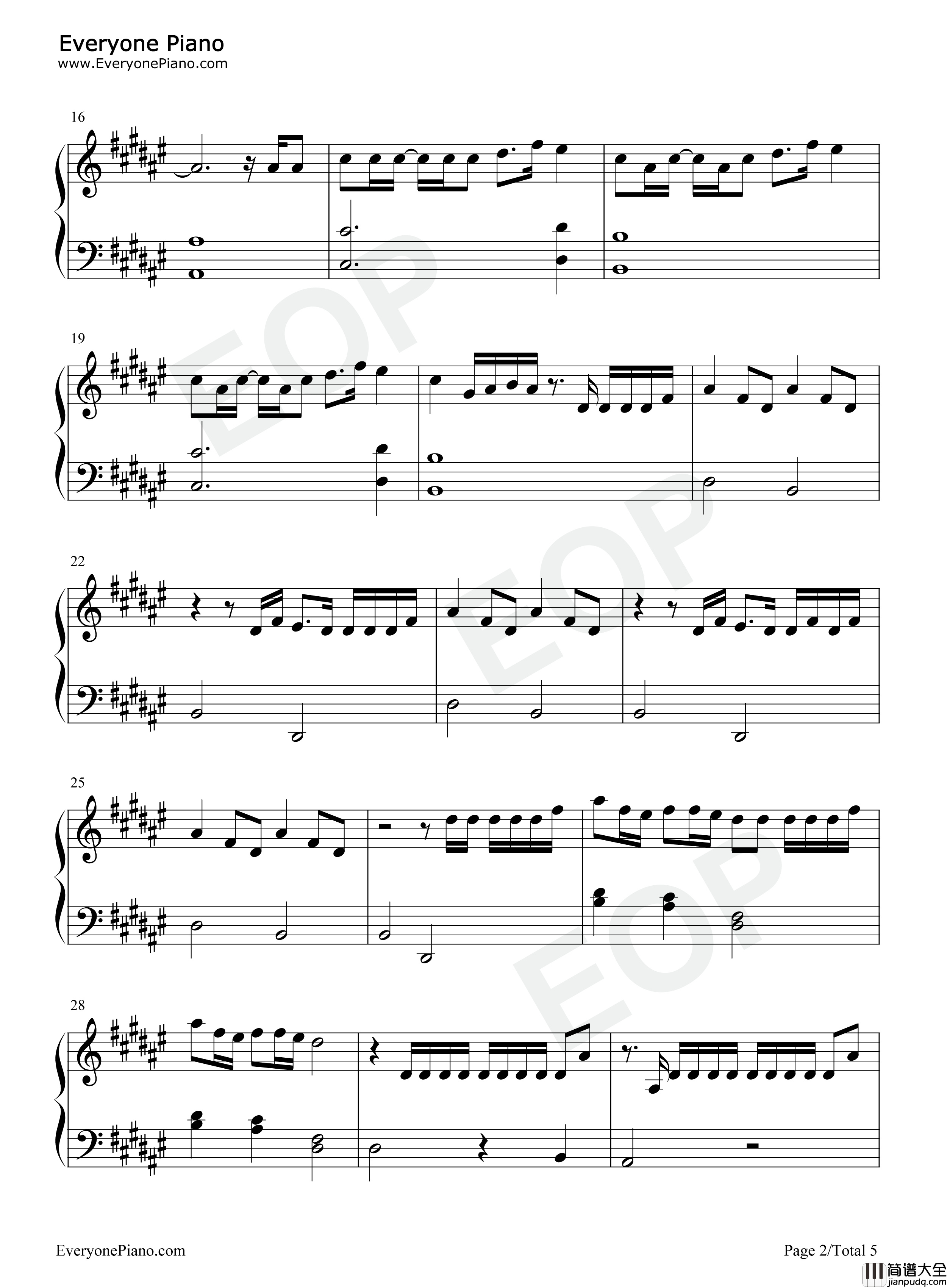 Soldi钢琴谱_Mahmood