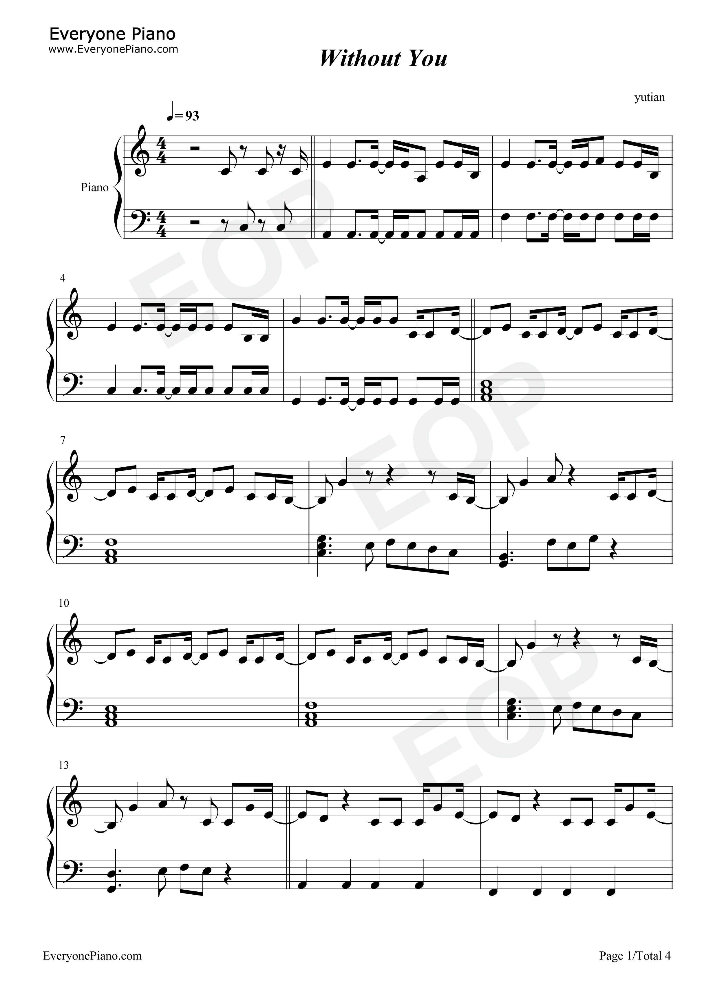 Without_You钢琴谱_The_Kid_Laroi