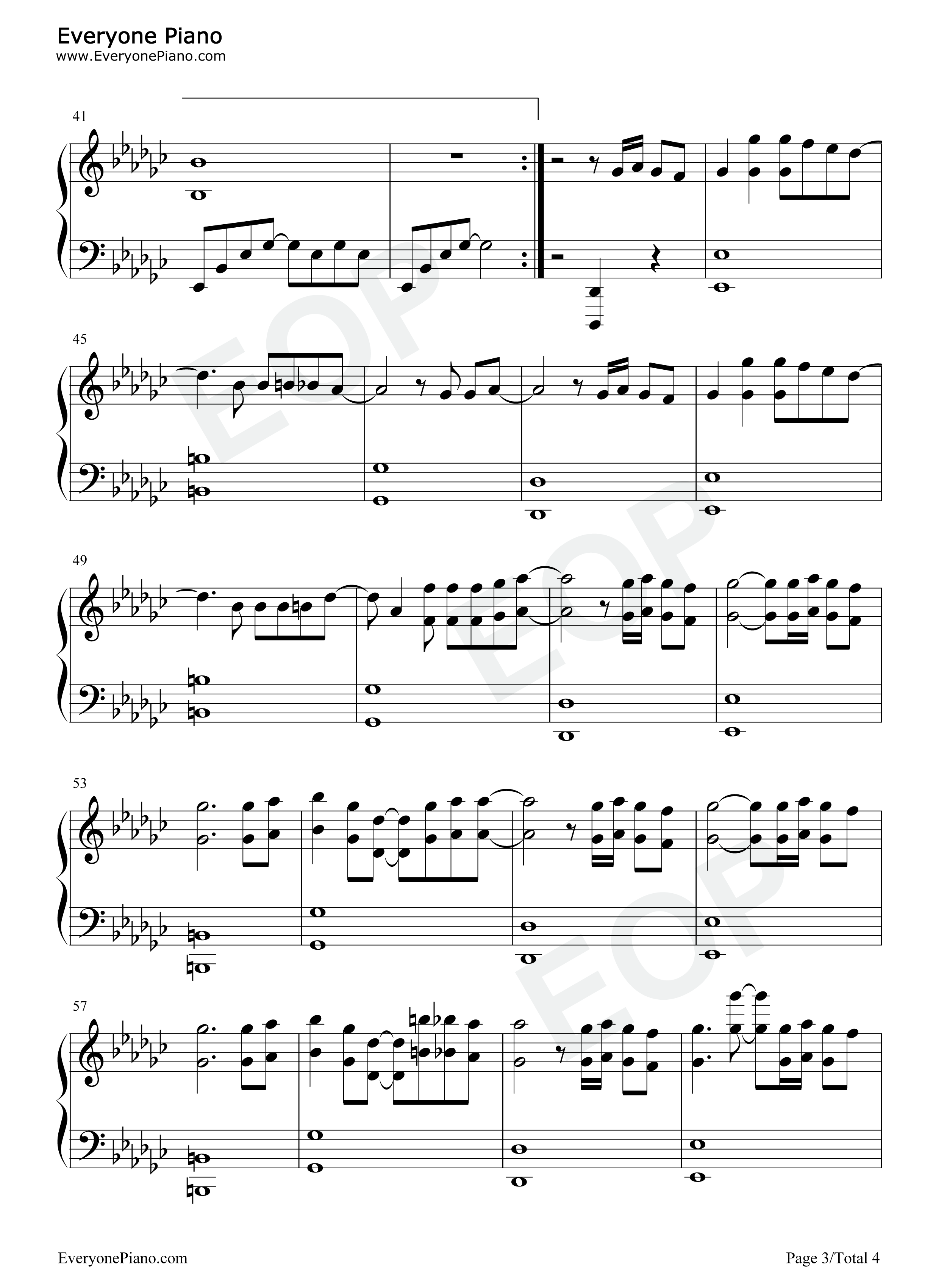 On_My_Way钢琴谱_萨吉