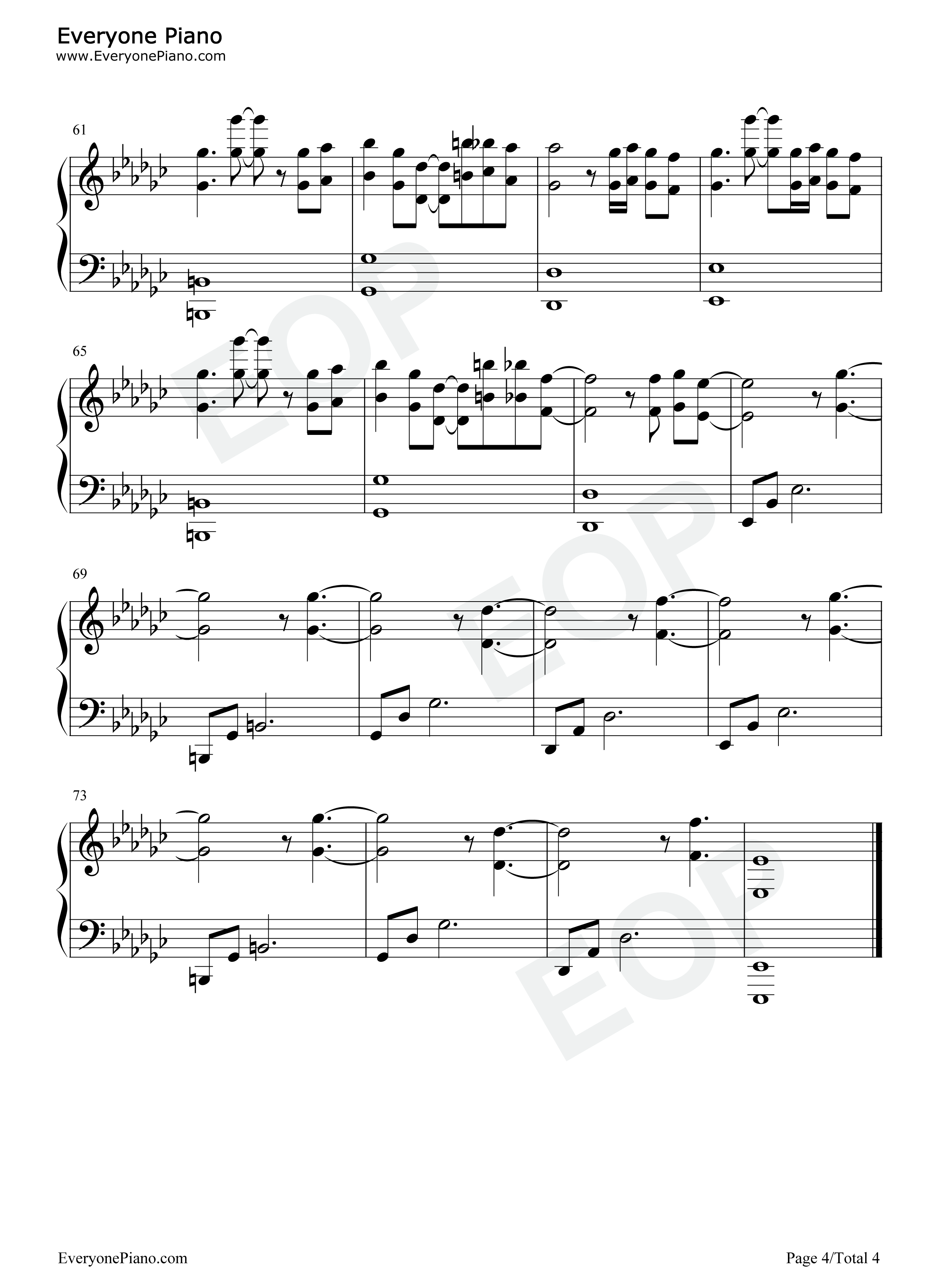 On_My_Way钢琴谱_萨吉