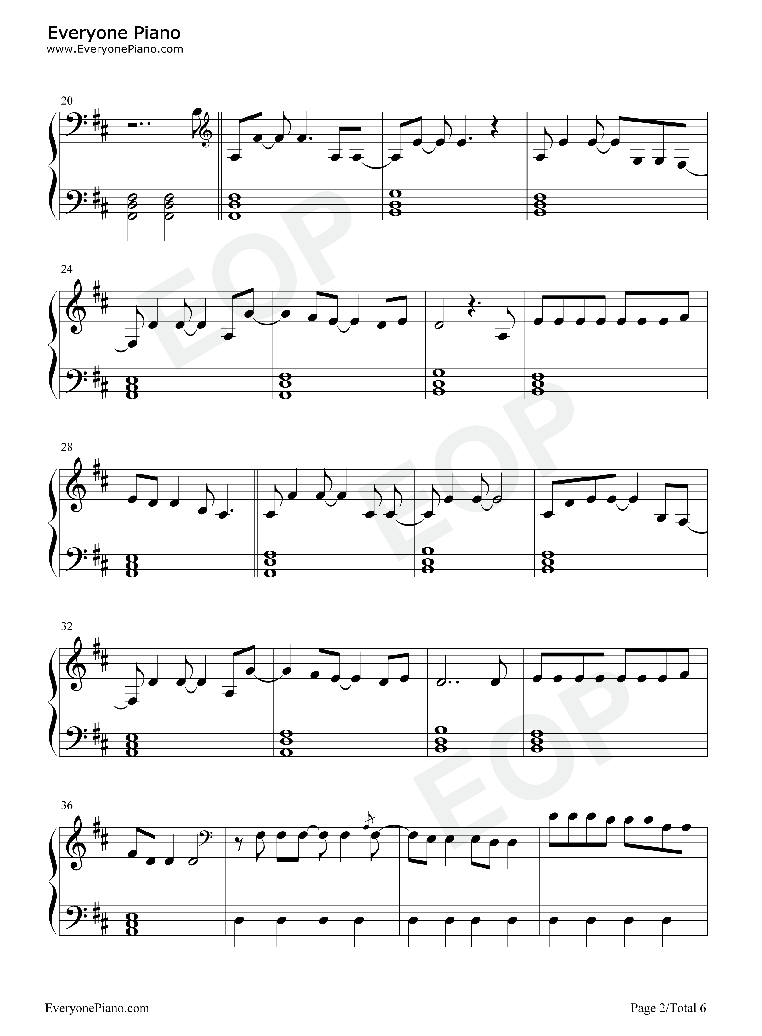 Black_and_White钢琴谱_Niall_Horan