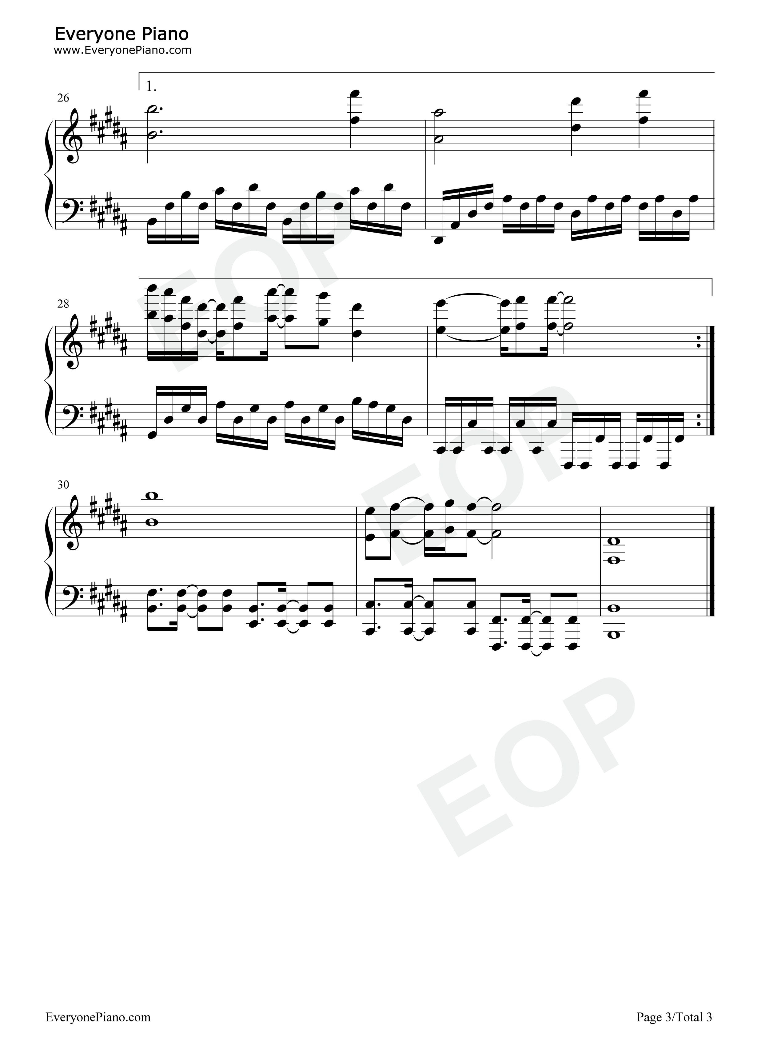 傲立云端钢琴谱_高泰宇_敖子逸_刘润南