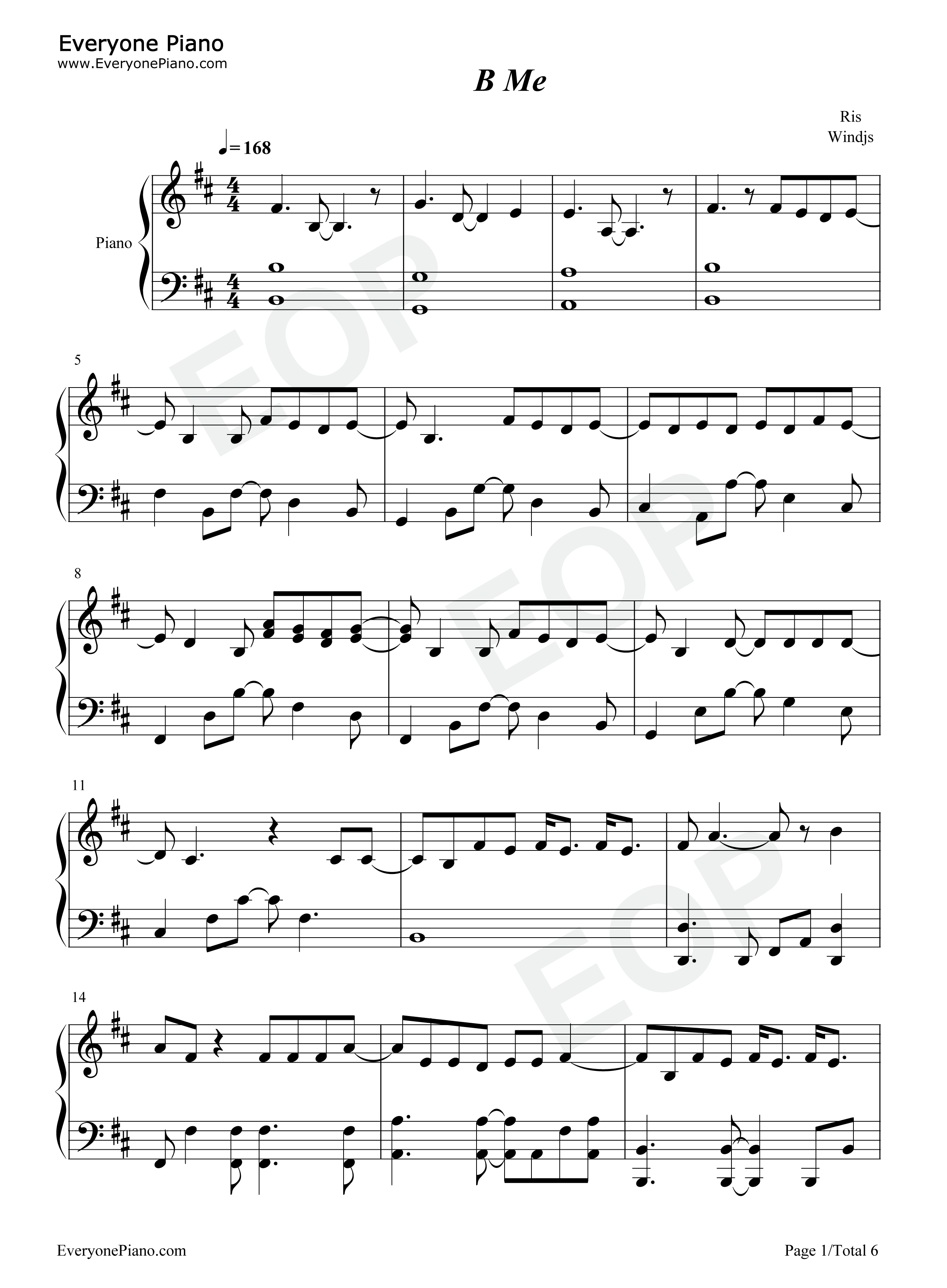 B_Me钢琴谱_Stray_Kids