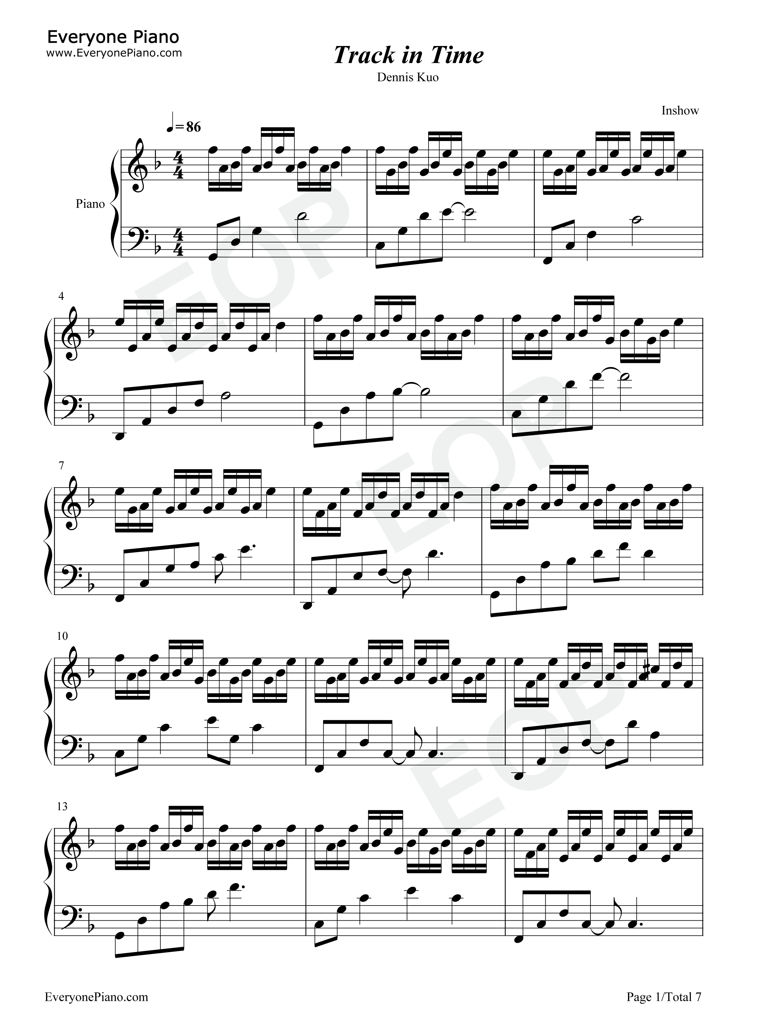 Track_In_Time钢琴谱_Dennis_Kuo
