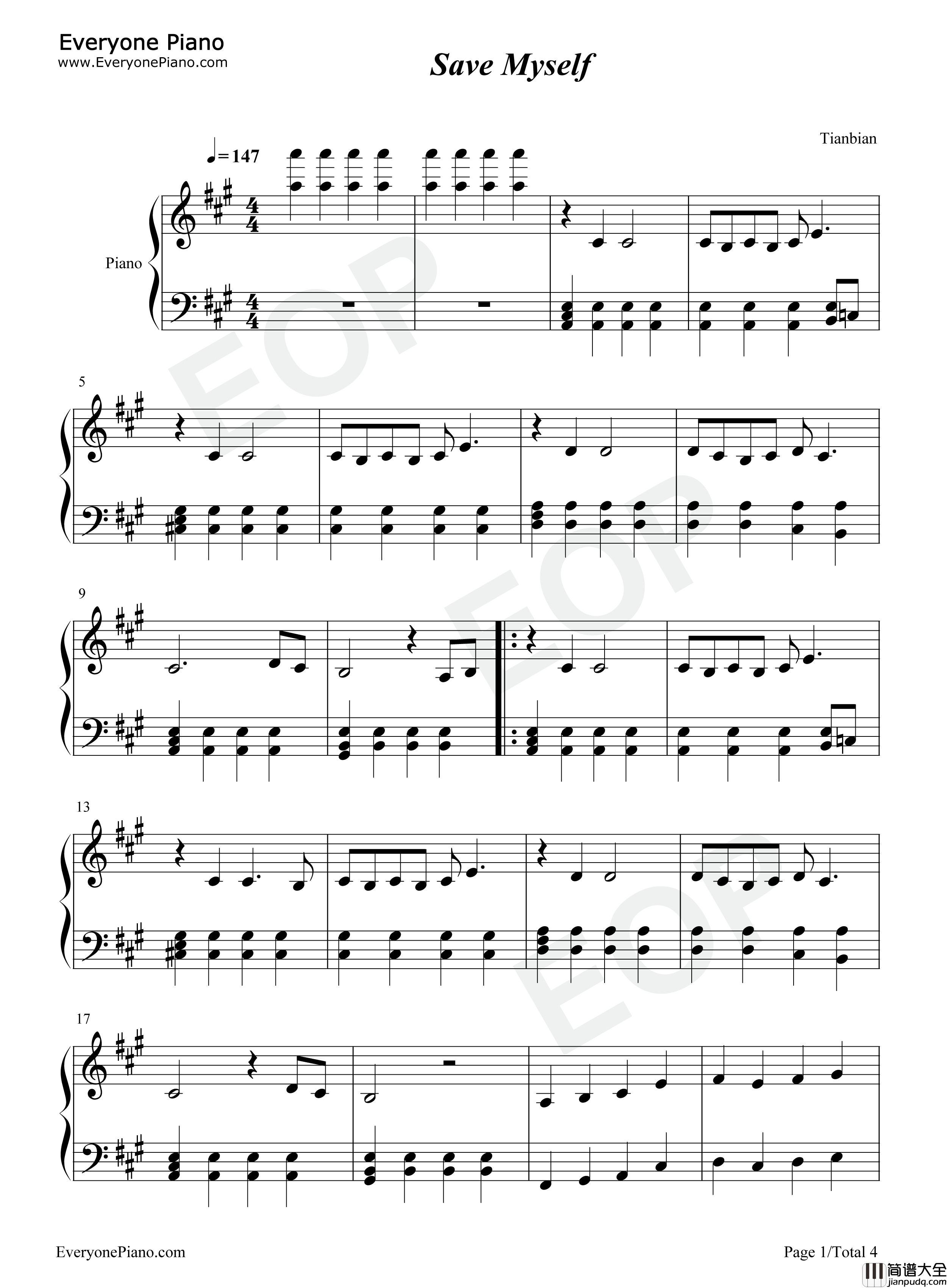 Save_Myself钢琴谱_Ashe