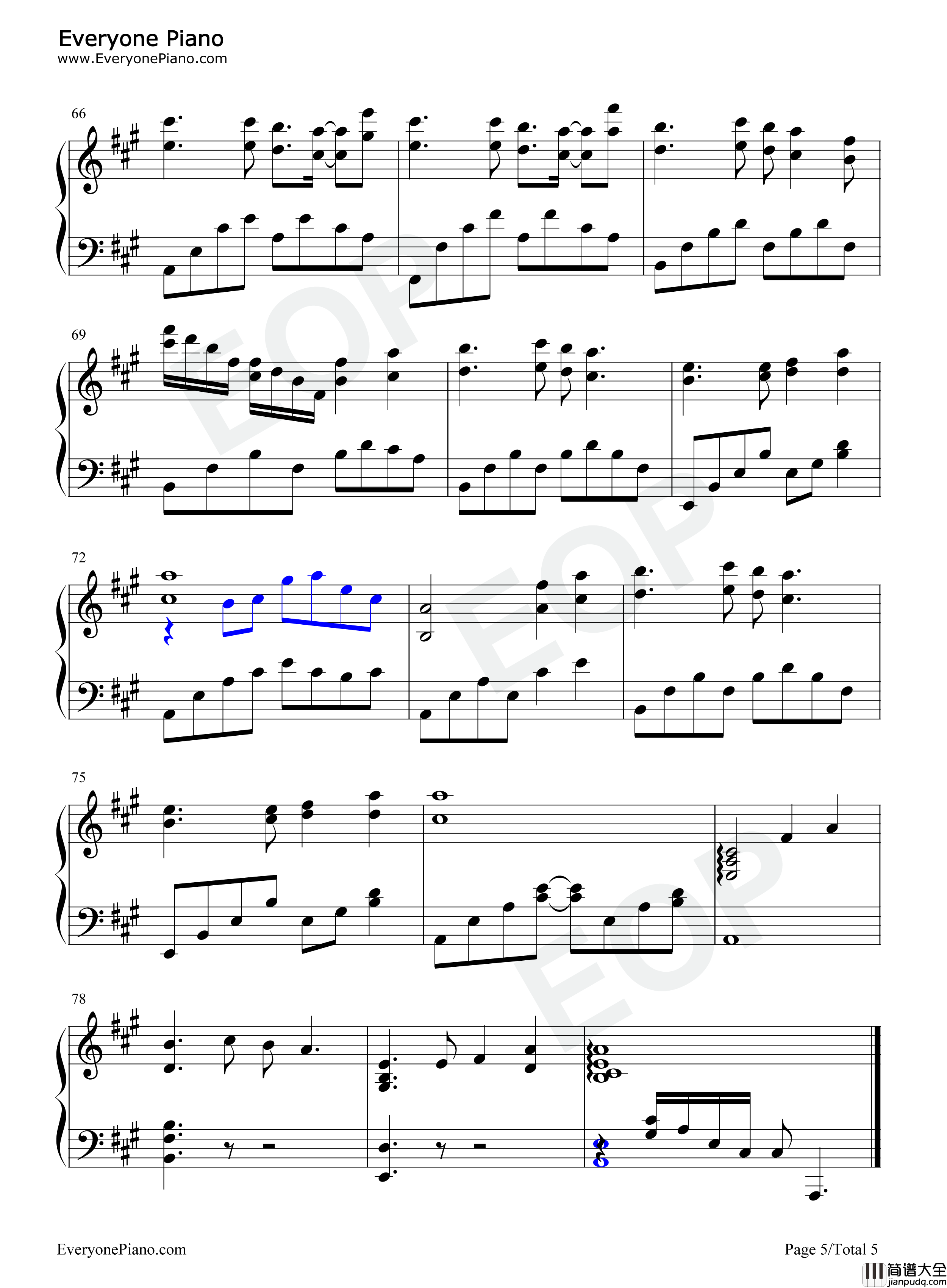 Five_Hundred_Miles钢琴谱_Justin_Timberlake_Carey_Mulligan_Stark_Sands