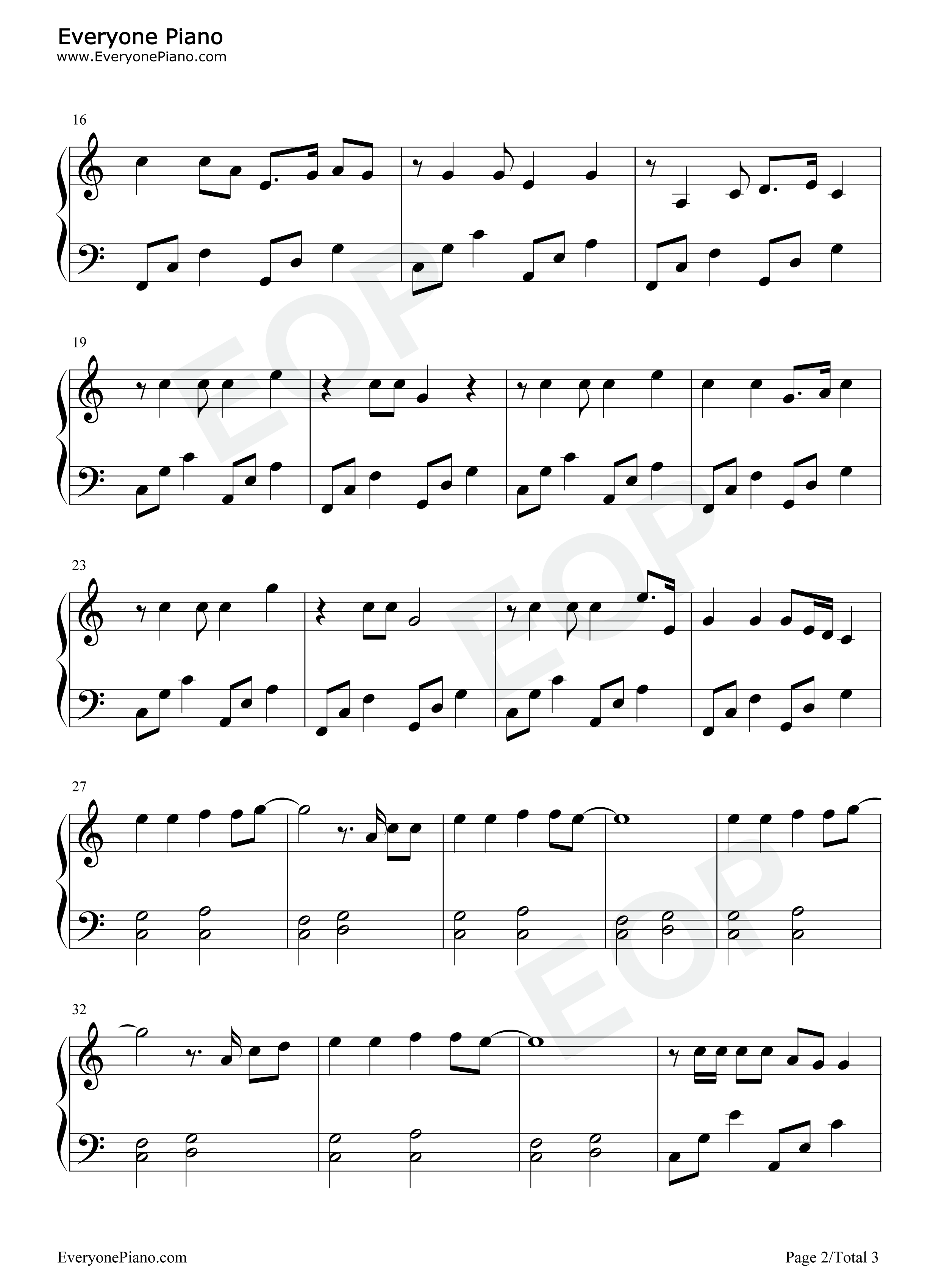 放飞钢琴谱_许嵩