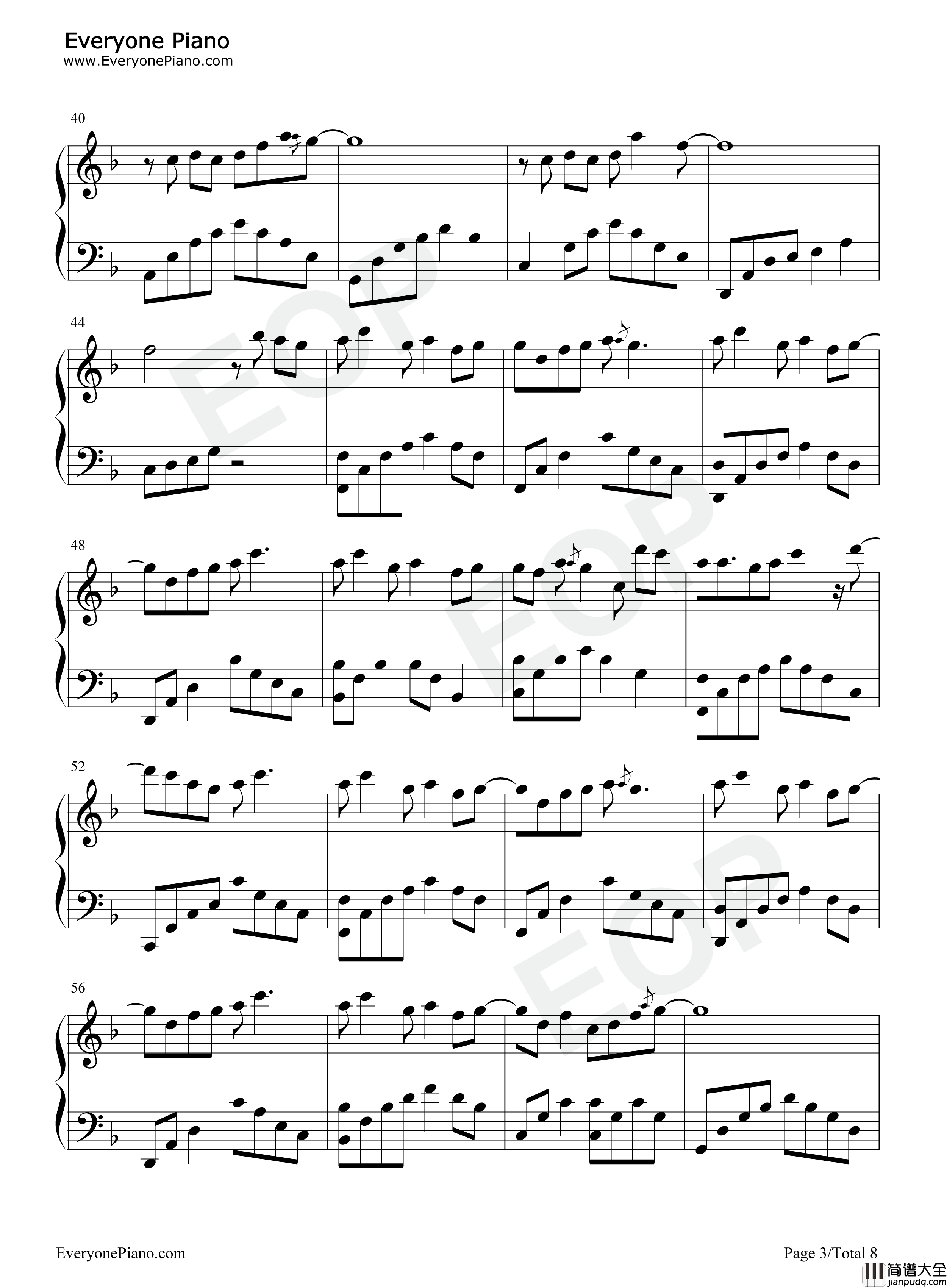 重启钢琴谱_张韶涵