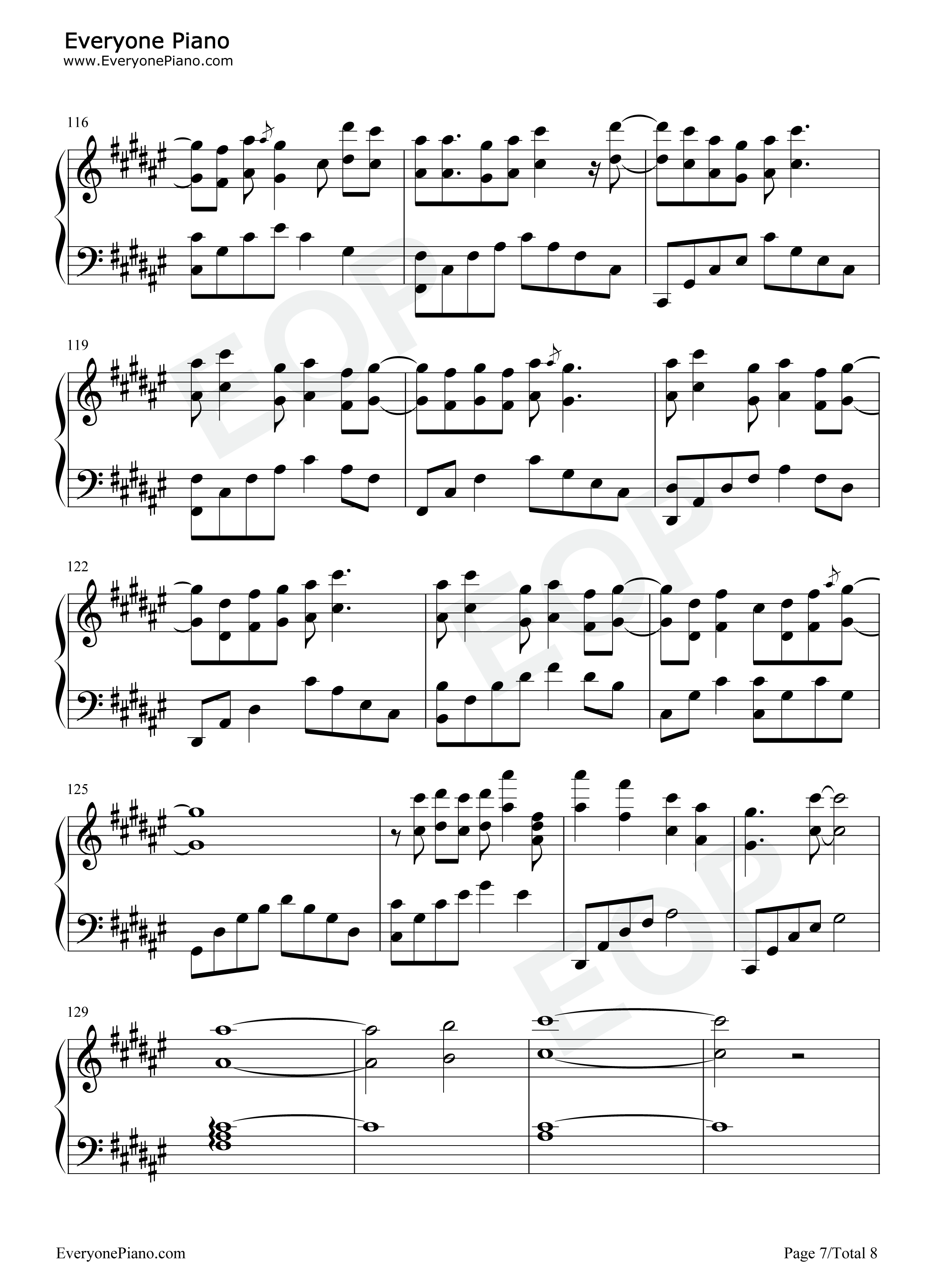 重启钢琴谱_张韶涵