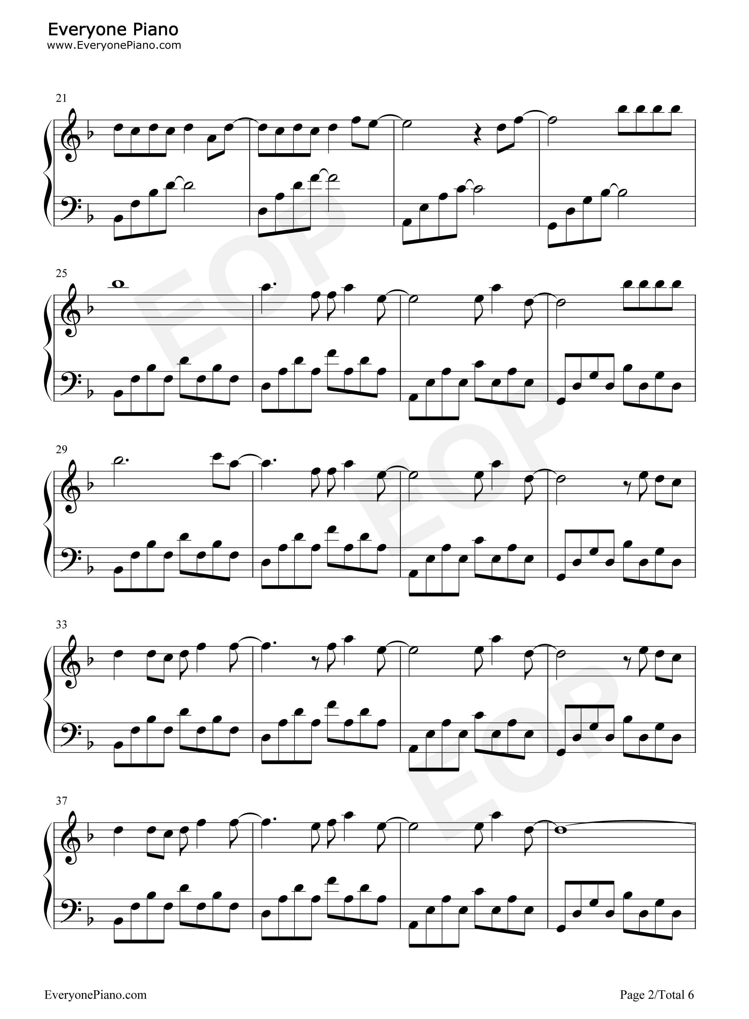 平行世界钢琴谱_邓紫棋