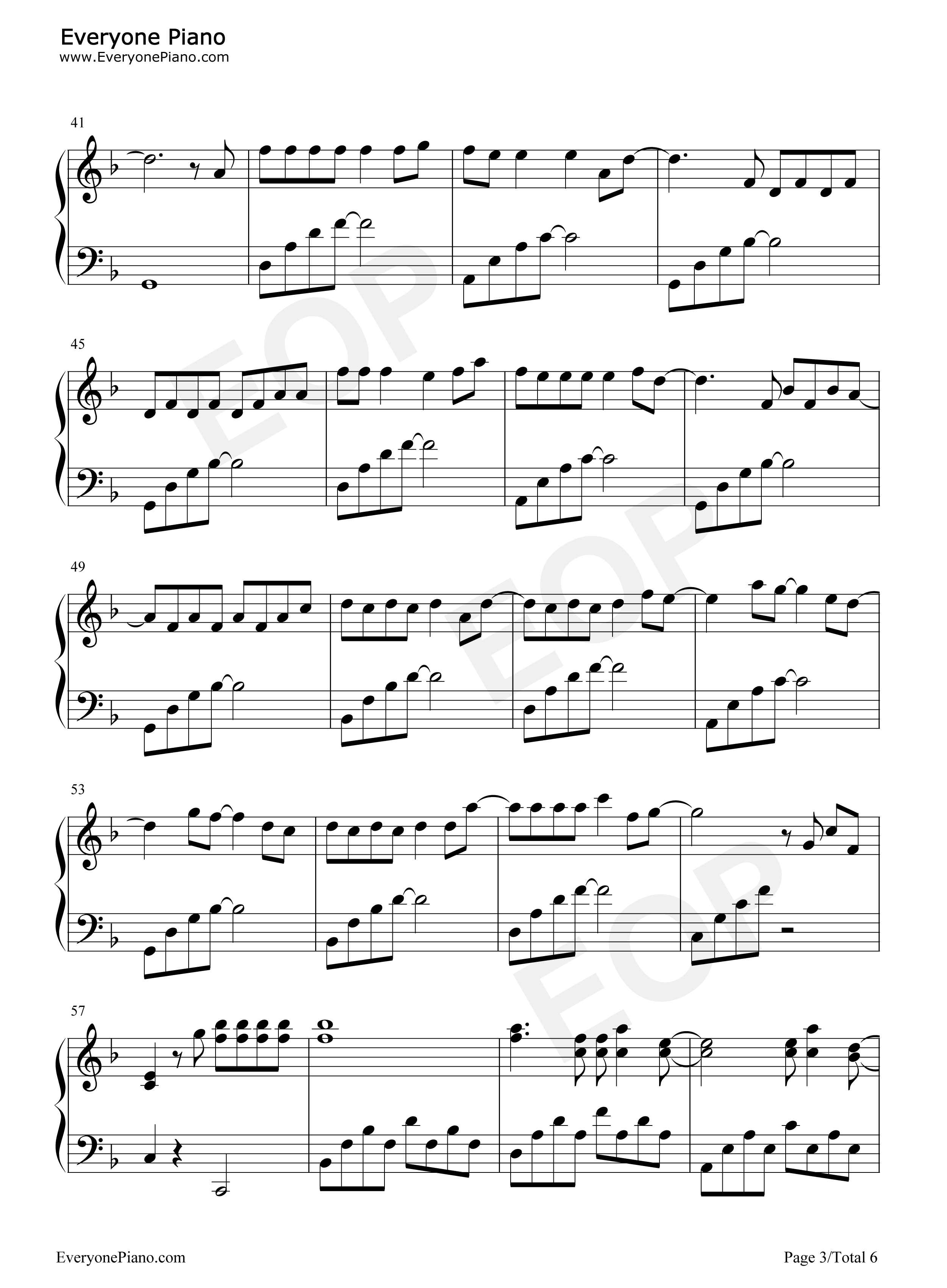 平行世界钢琴谱_邓紫棋