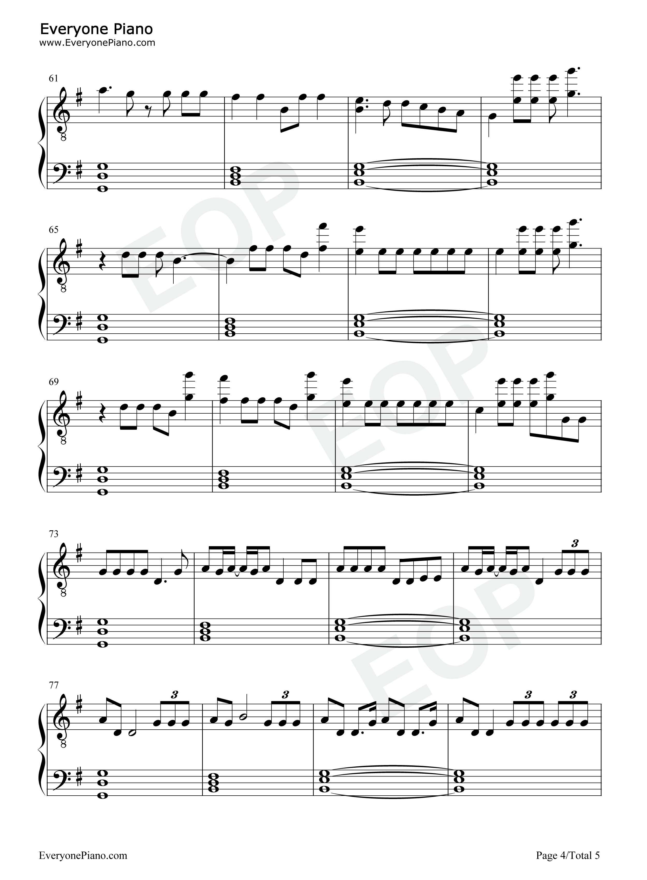 Loser_Lover钢琴谱_TXT