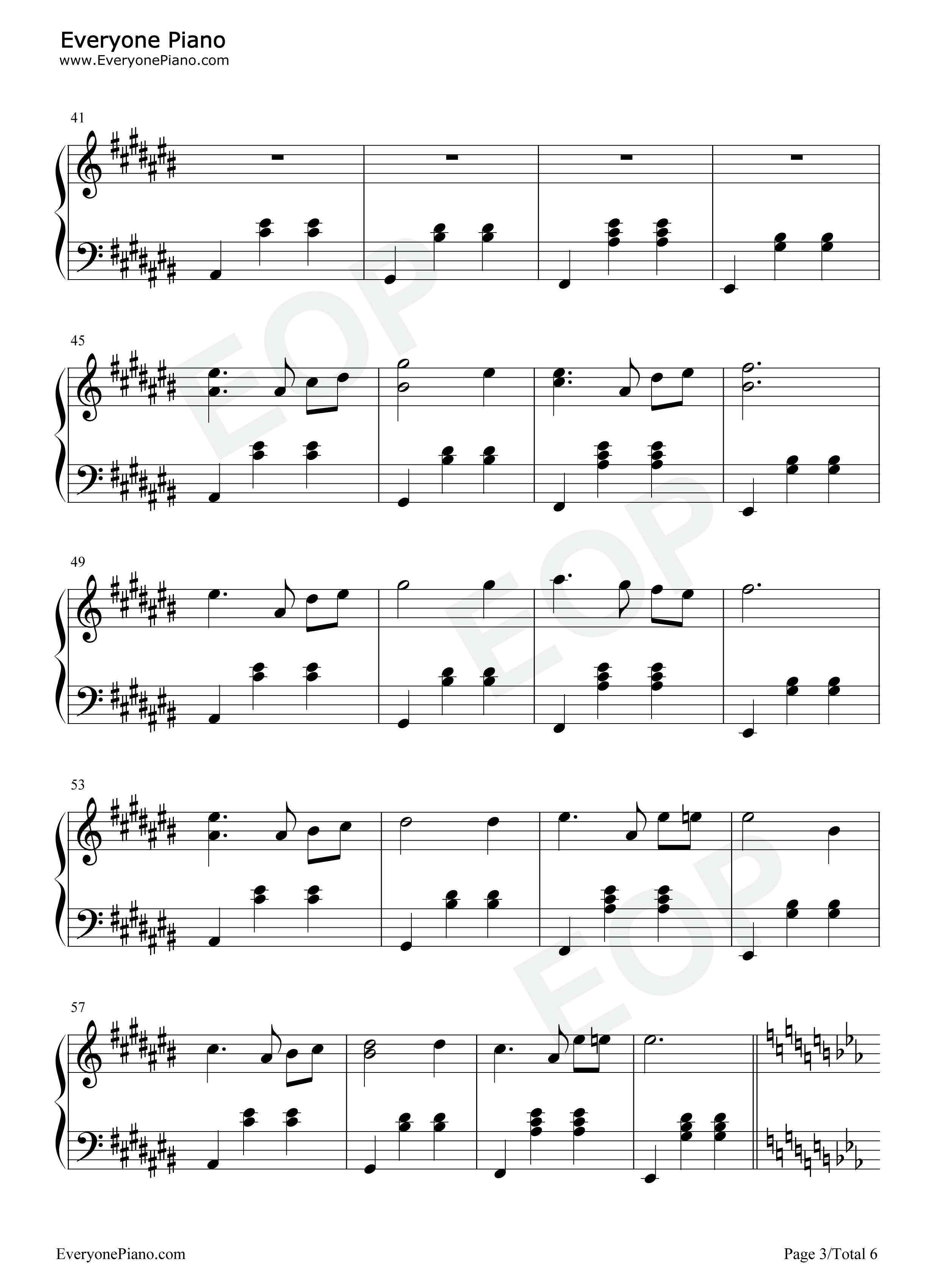 黄裙舞女钢琴谱_初学者_