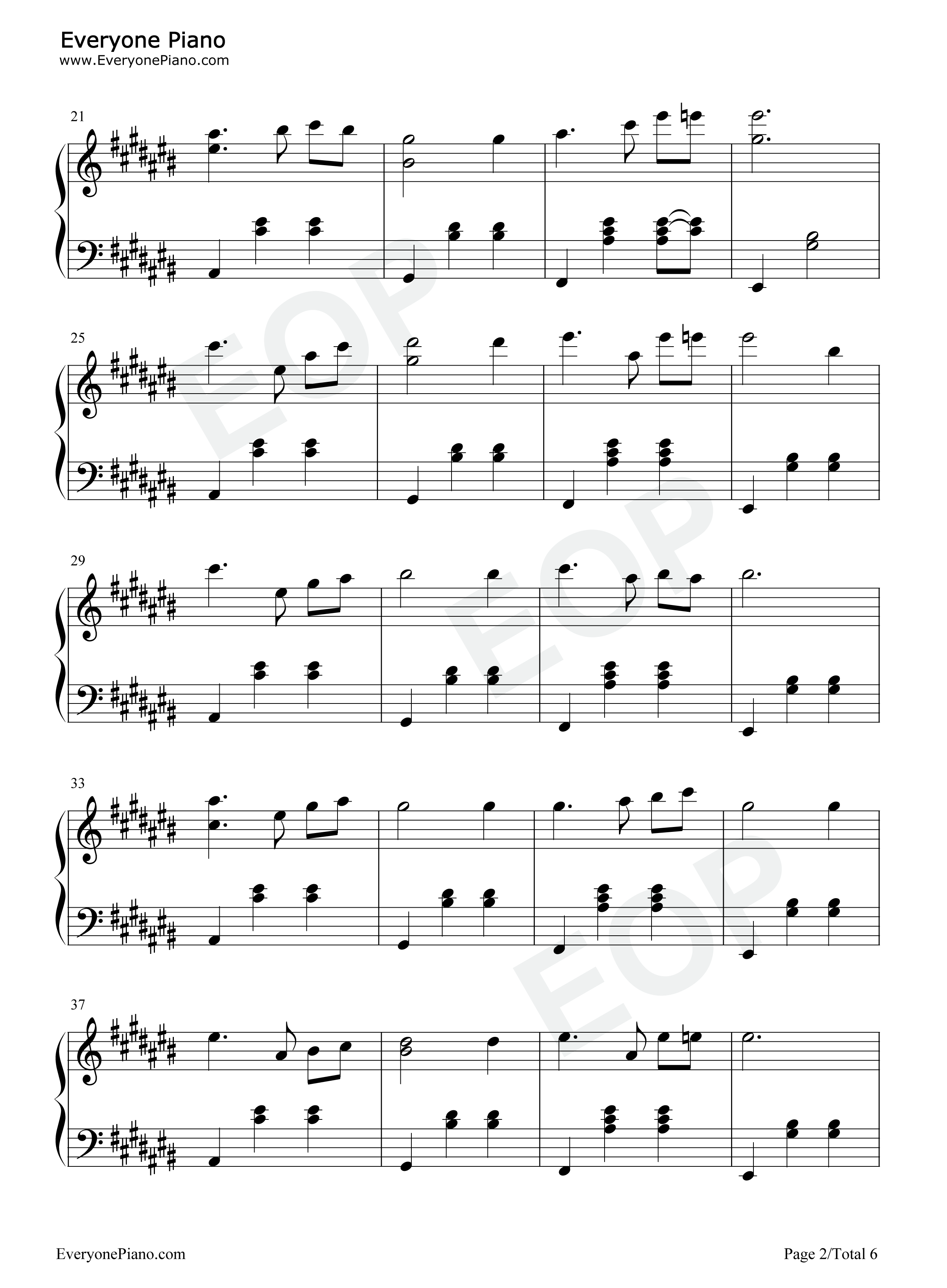 黄裙舞女钢琴谱_初学者_