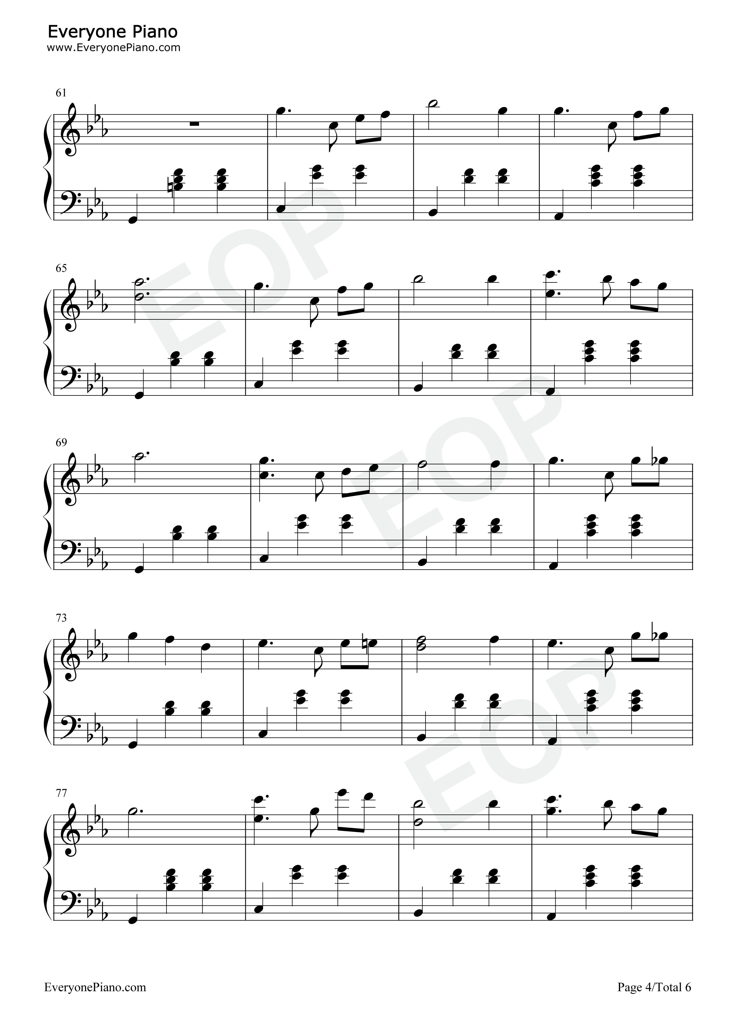 黄裙舞女钢琴谱_初学者_