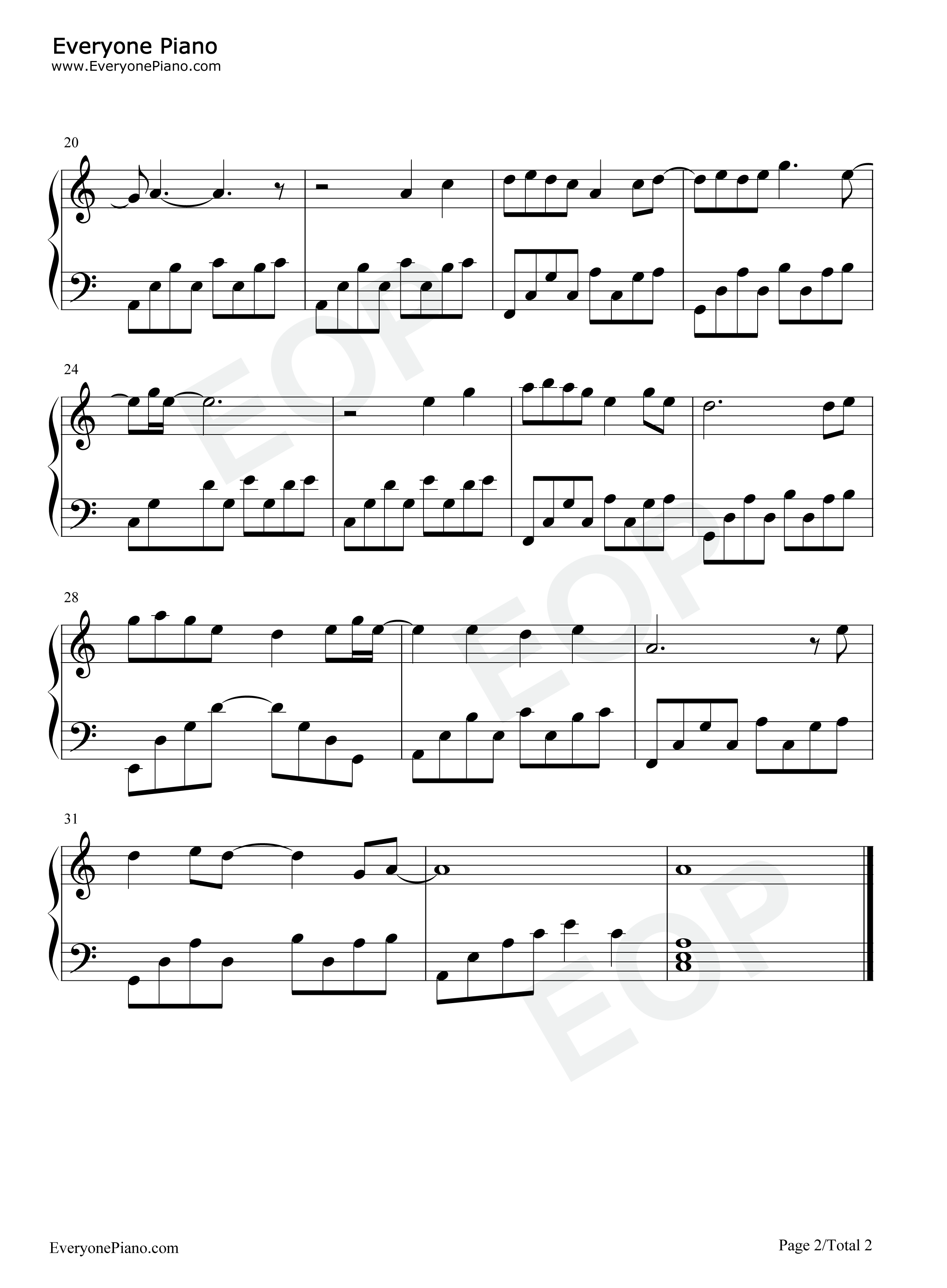 千年钢琴谱_金志文_吉克隽逸