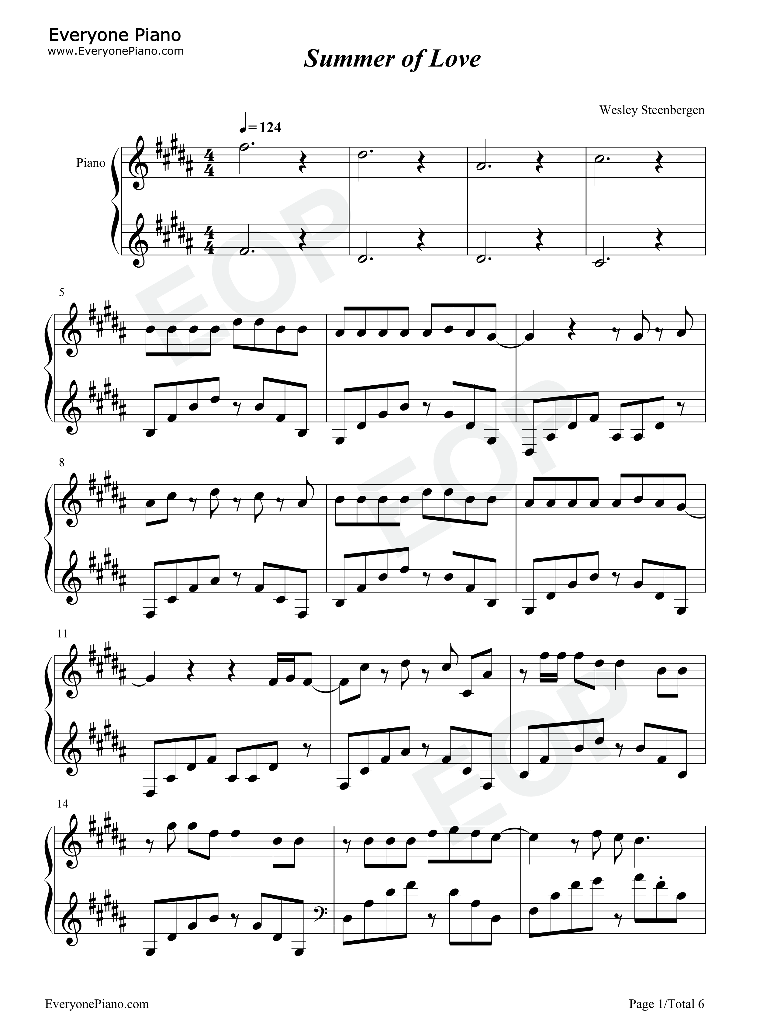 Summer_of_Love钢琴谱_Shawn_Mendes_Tainy