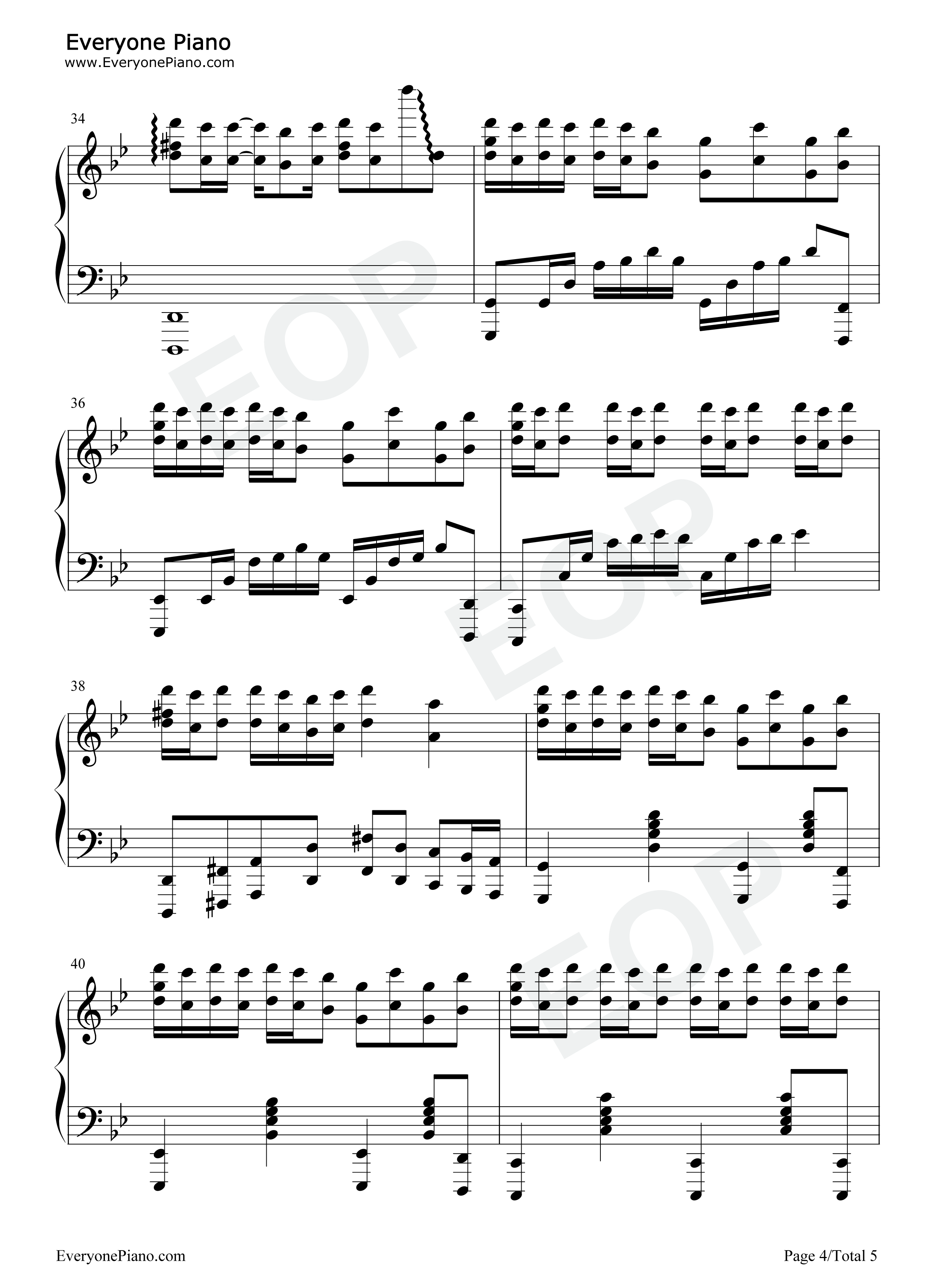 血腥爱情故事钢琴谱_张惠妹