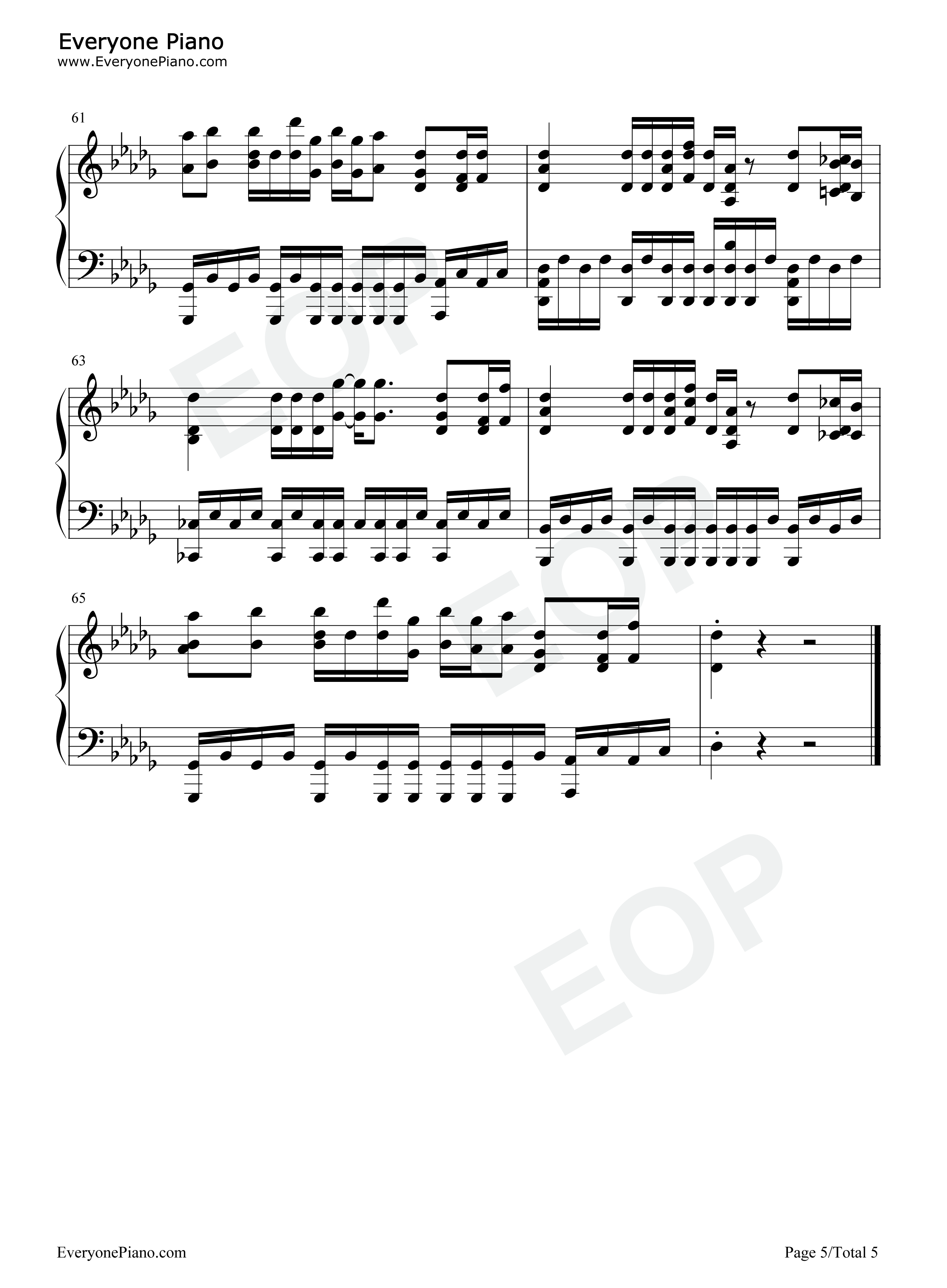 On_the_Ground钢琴谱_Rosé_朴彩英