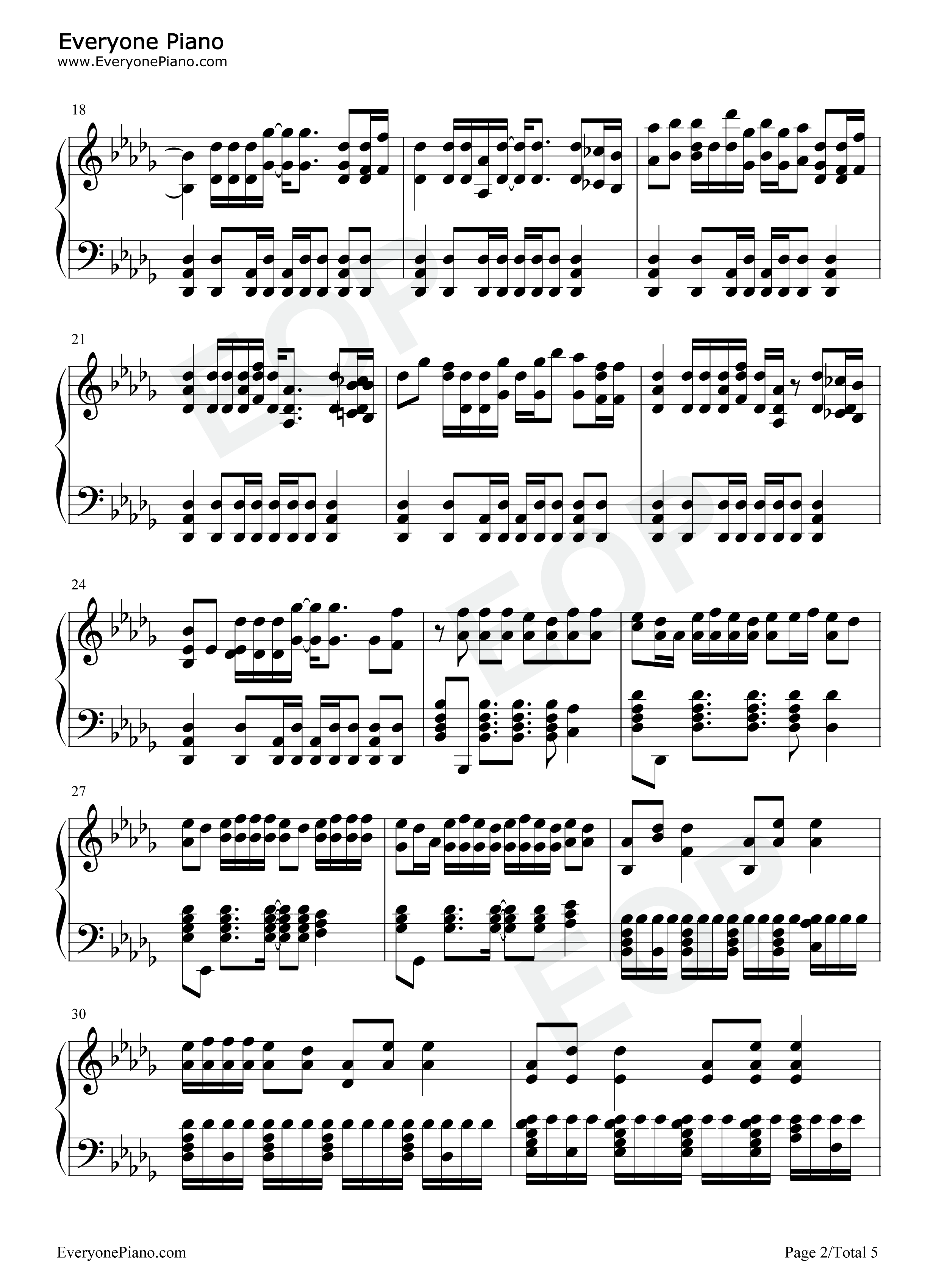 On_the_Ground钢琴谱_Rosé_朴彩英