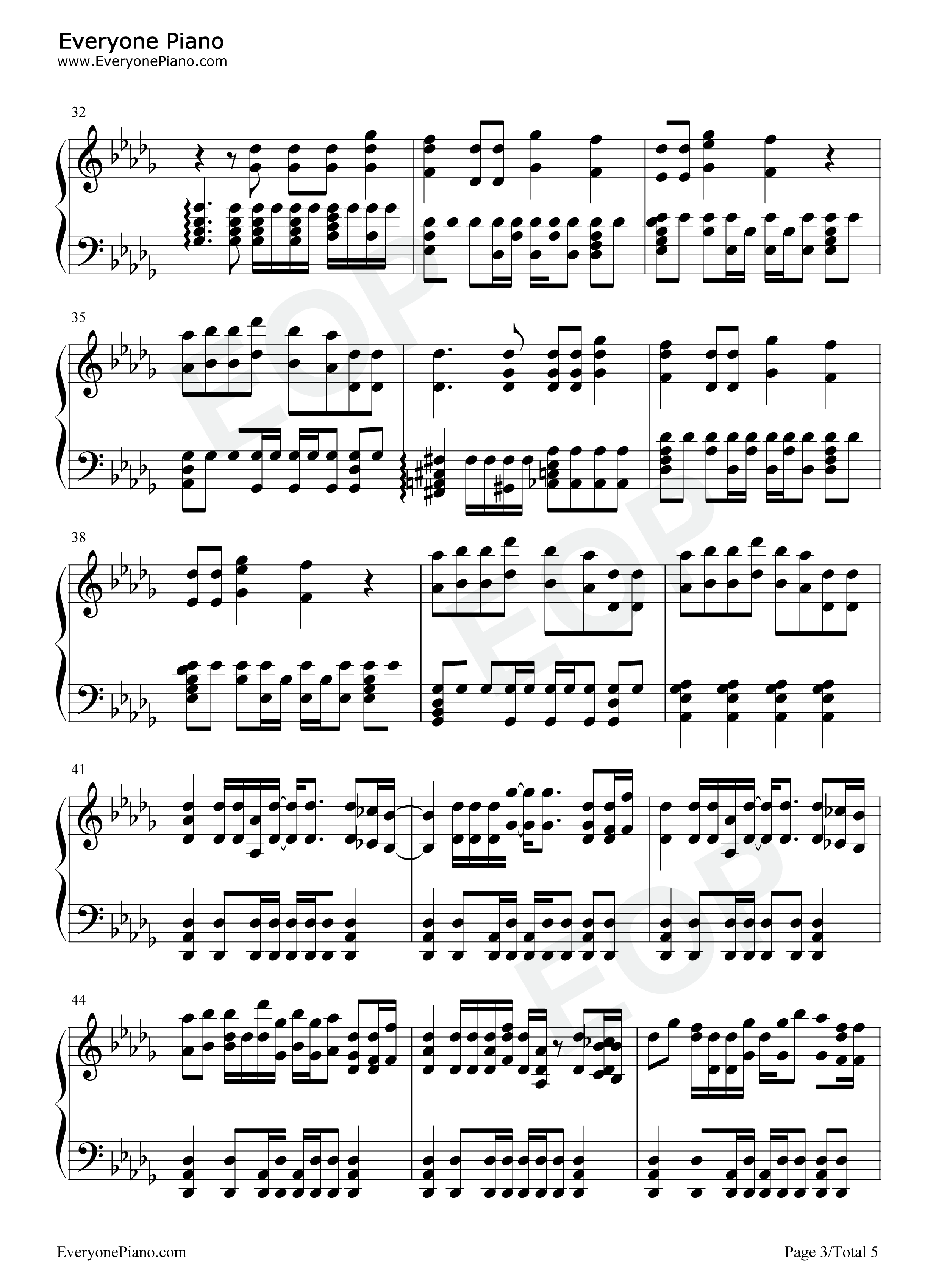 On_the_Ground钢琴谱_Rosé_朴彩英