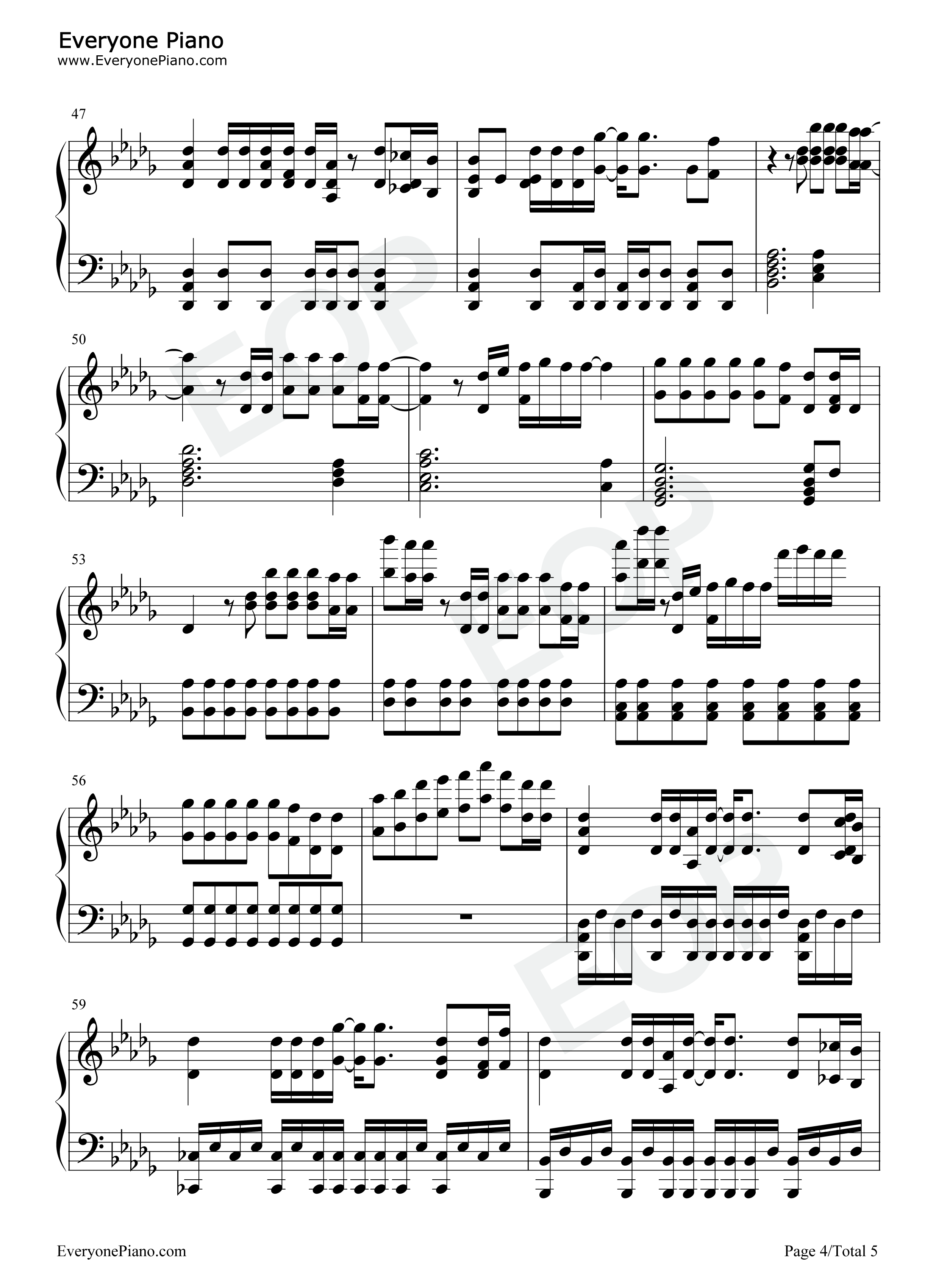 On_the_Ground钢琴谱_Rosé_朴彩英