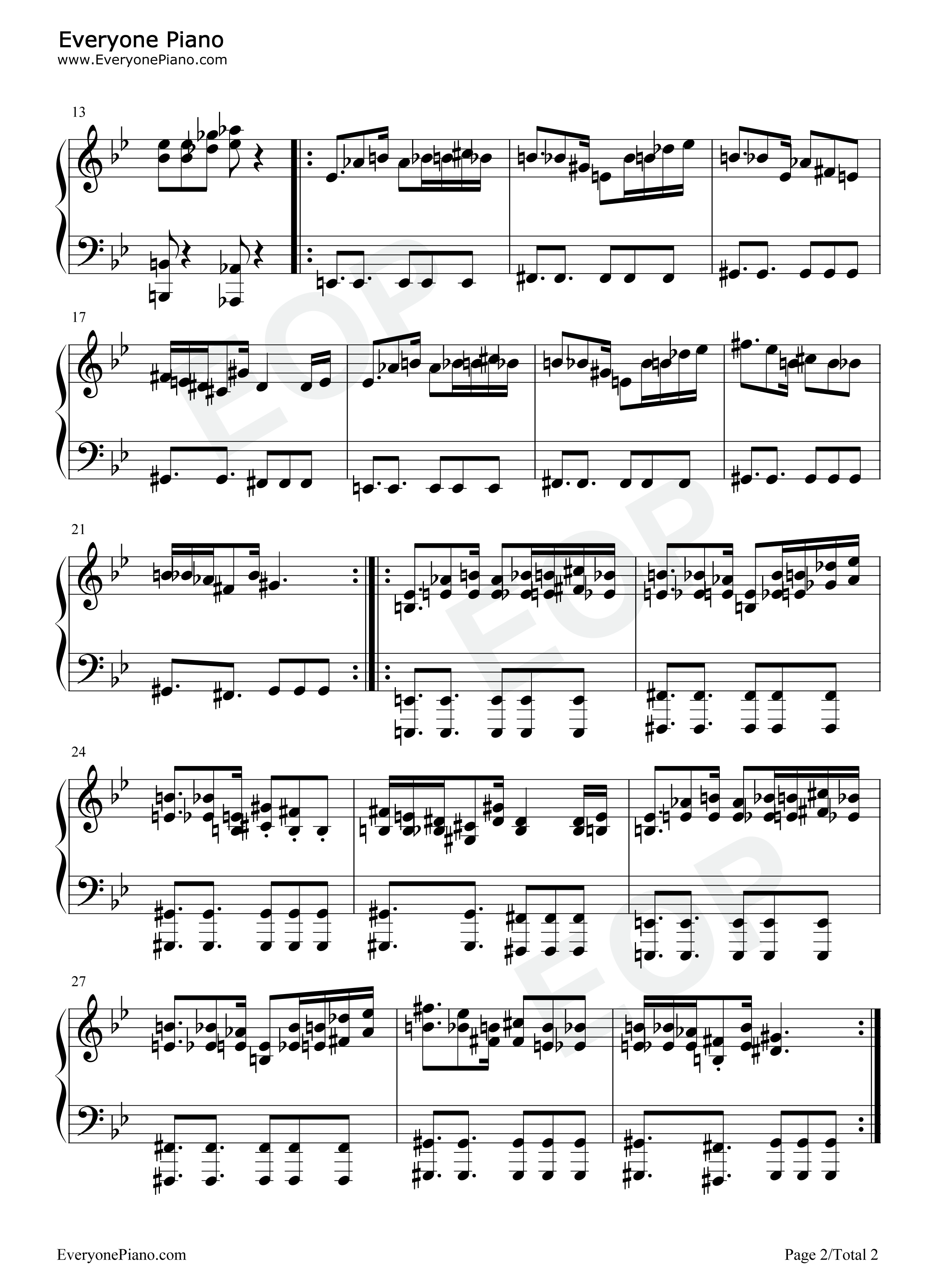 NGAAHH钢琴谱_Toby_Fox