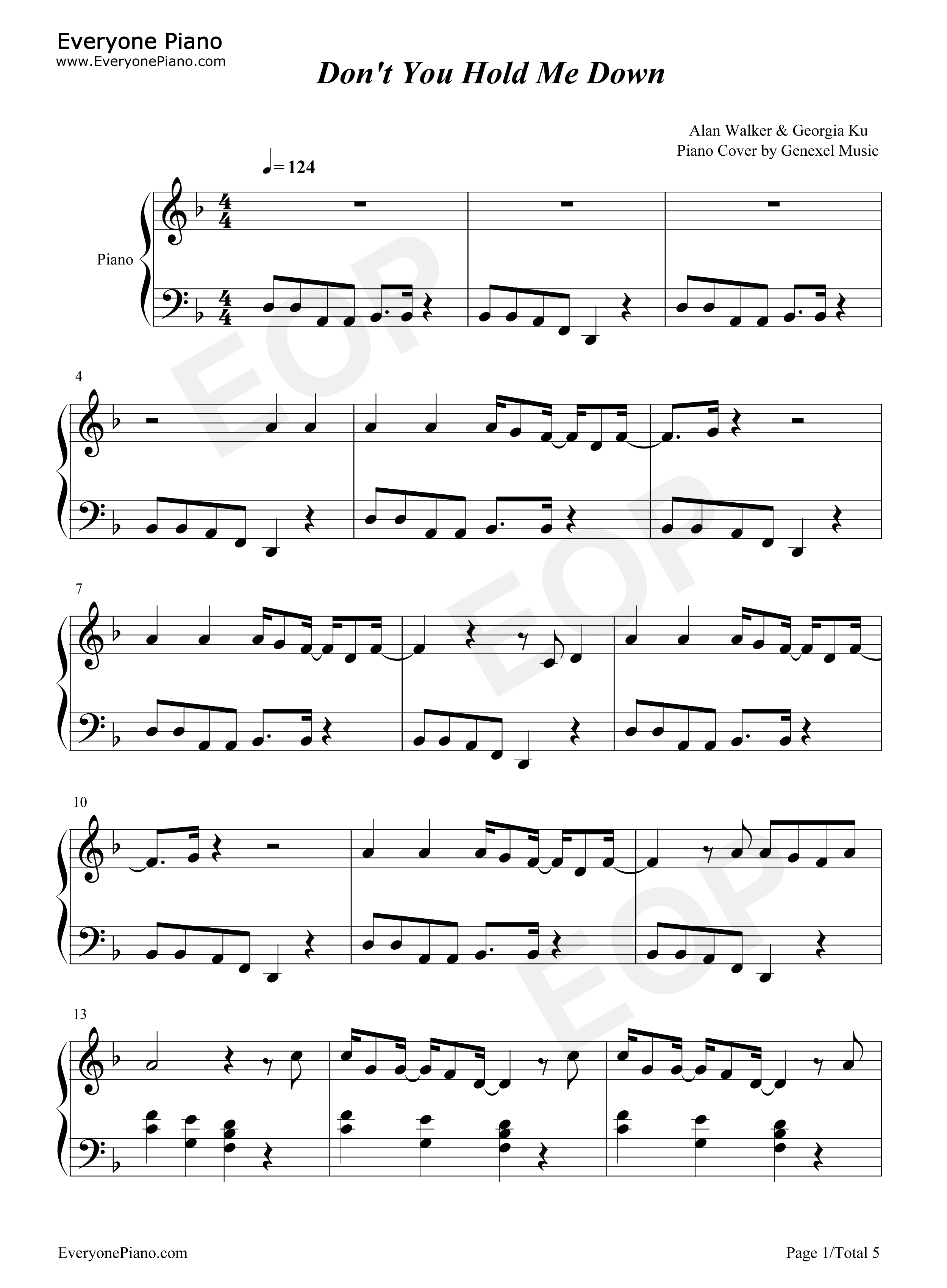 Dont_You_Hold_Me_Down钢琴谱_Alan_Walker_Georgia_Ku