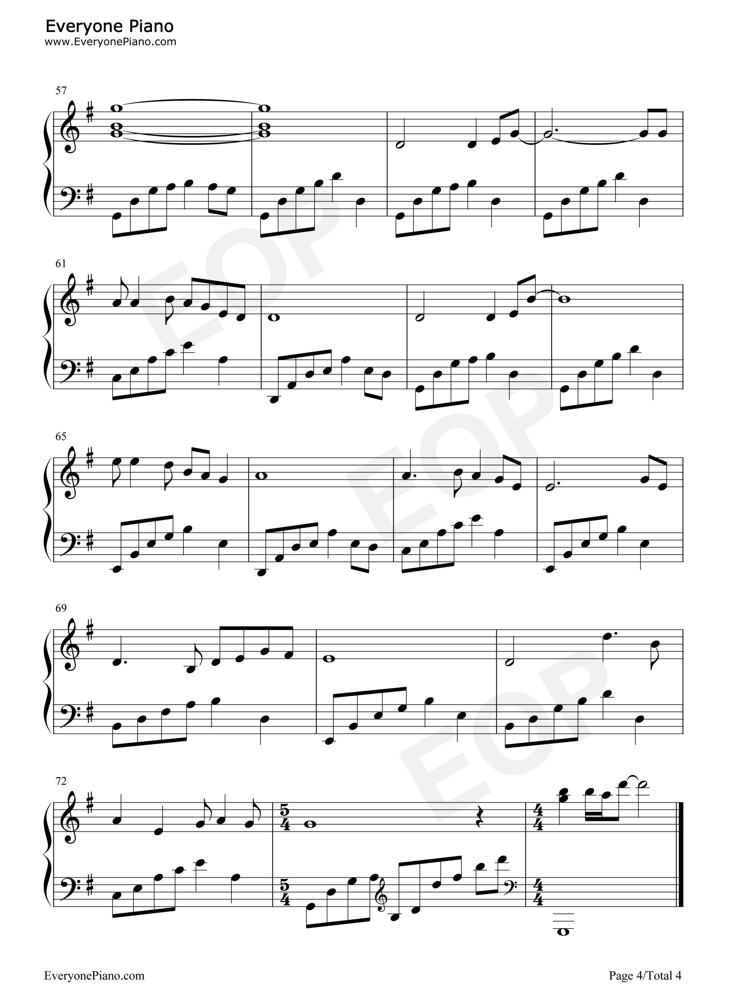 心雨钢琴谱_毛宁_杨钰莹