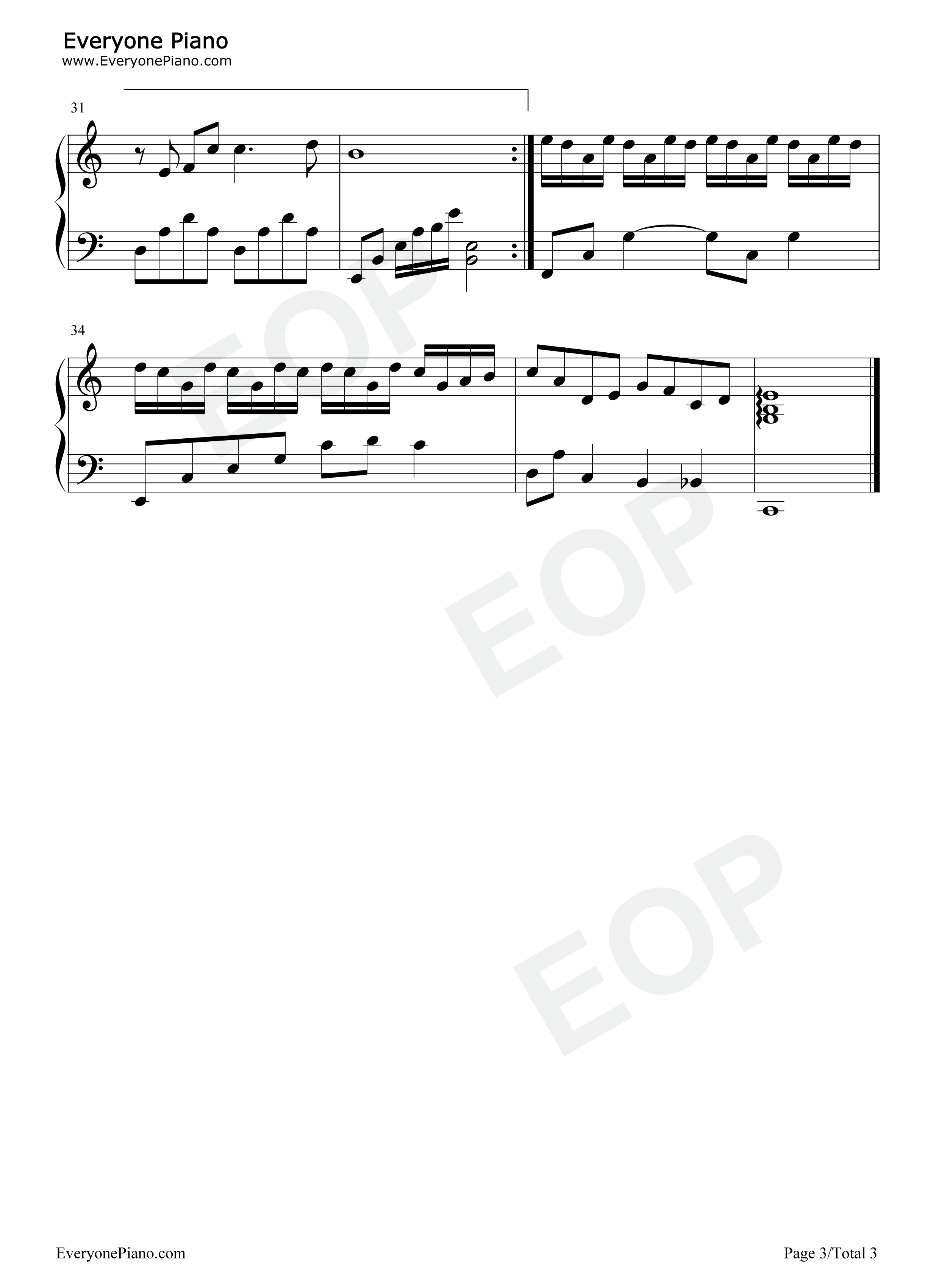 时光洪流钢琴谱_程响