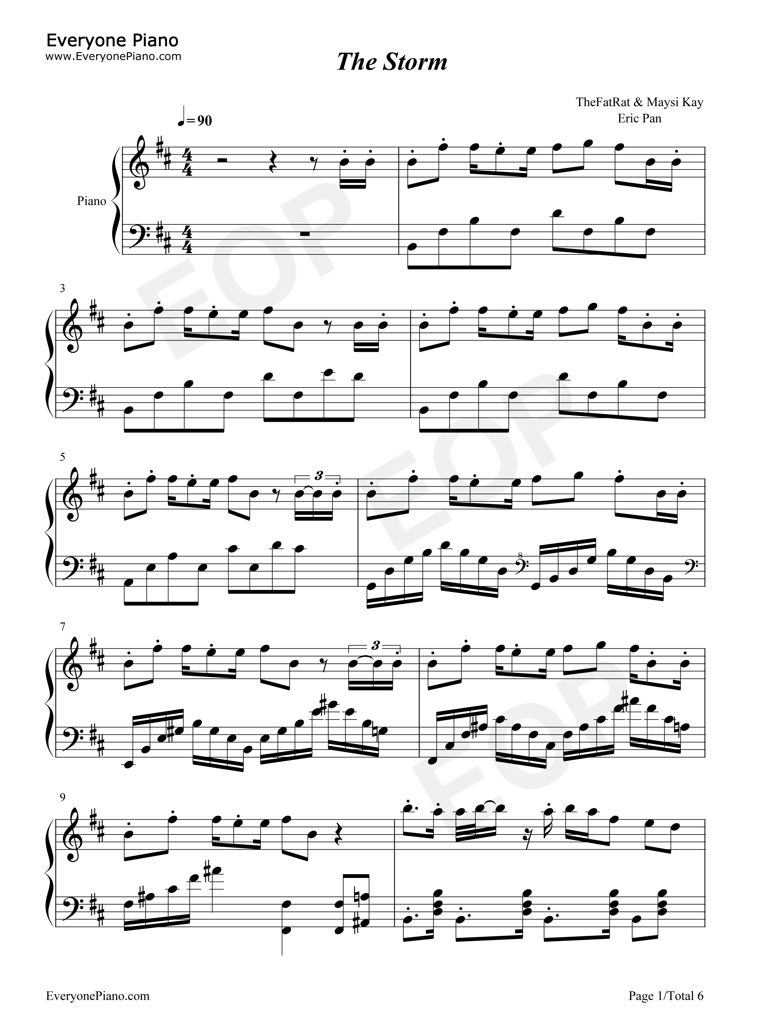The_Storm钢琴谱_TheFatRat_Maisy_Kay