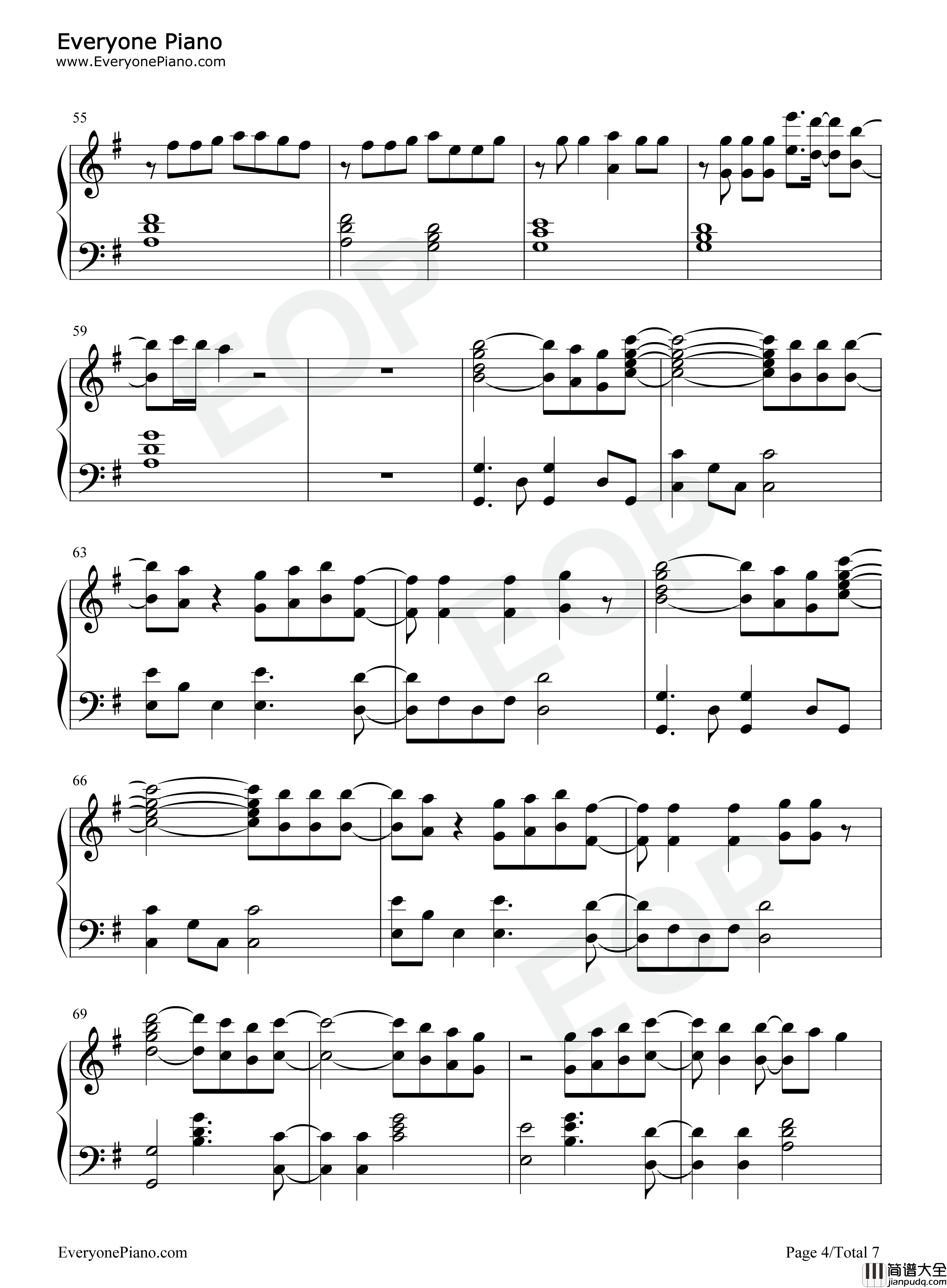 Million_To_One钢琴谱_Camila_Cabello