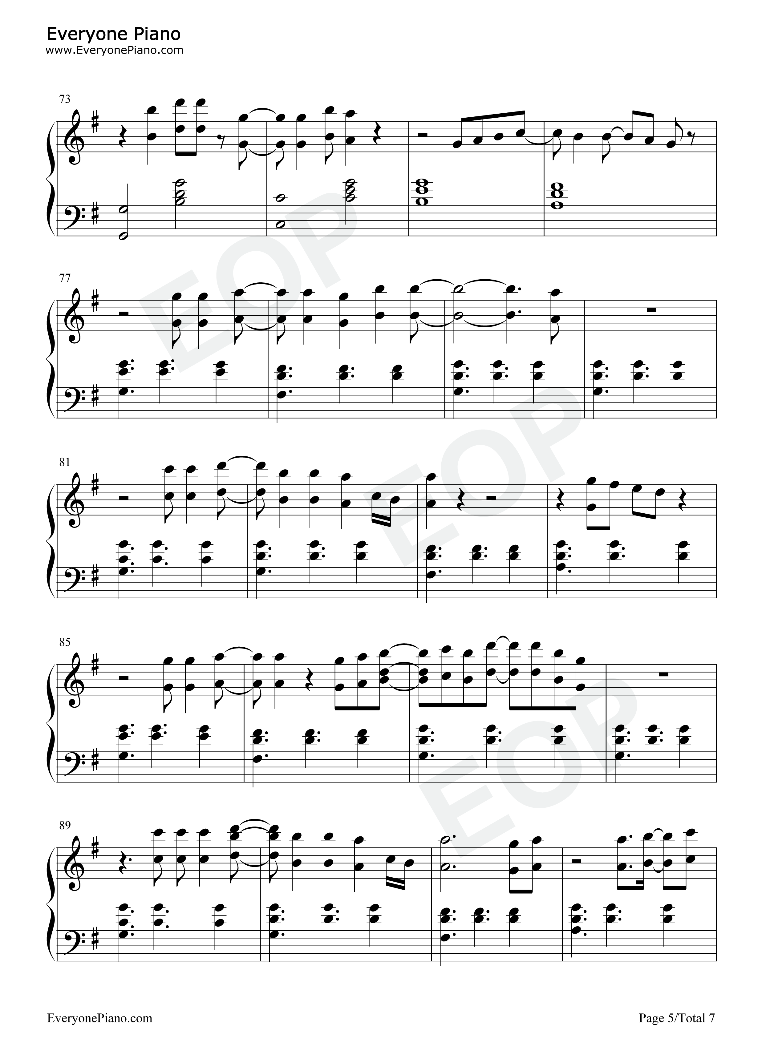 Million_To_One钢琴谱_Camila_Cabello