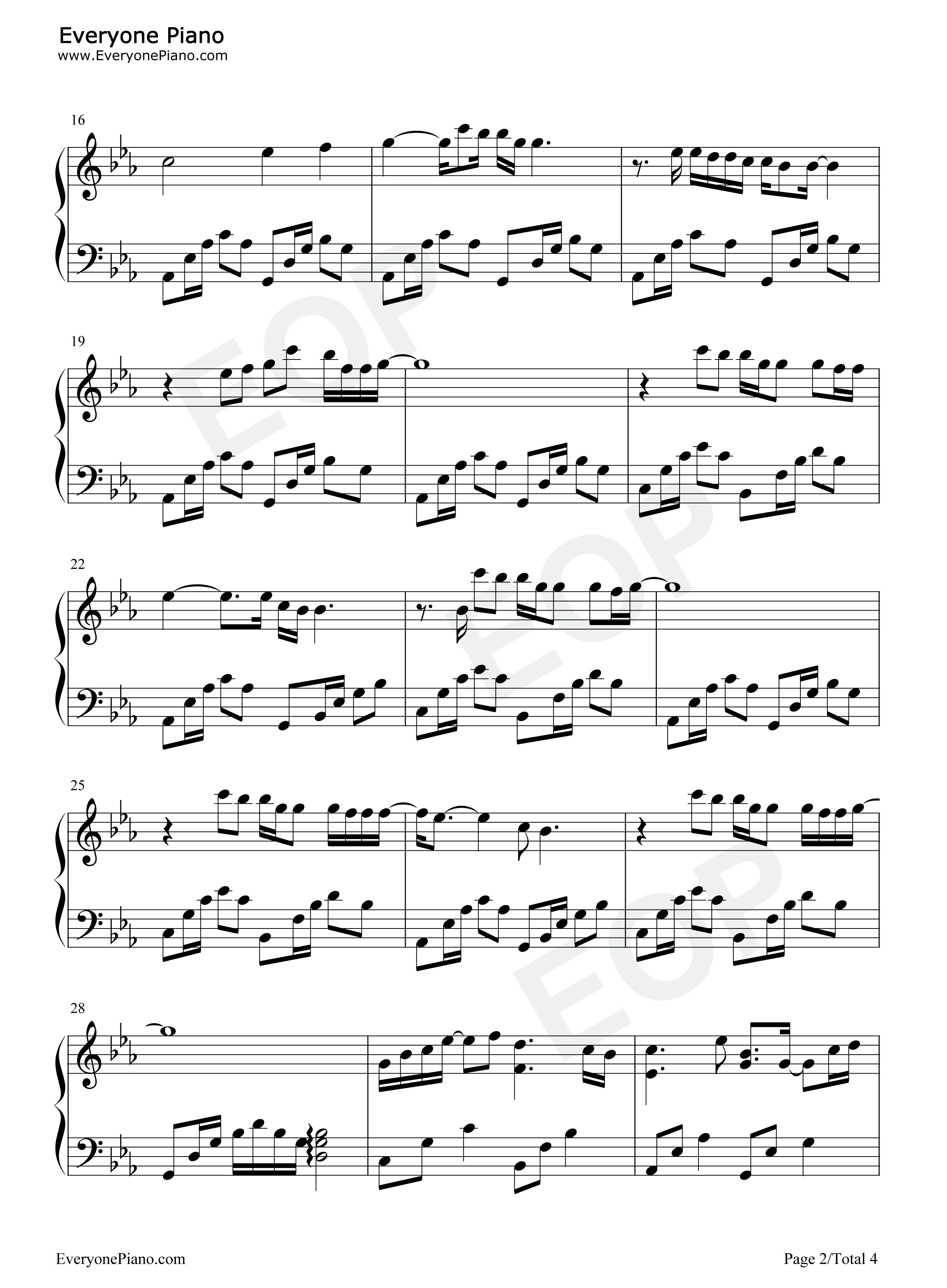 电台情歌钢琴谱_莫文蔚