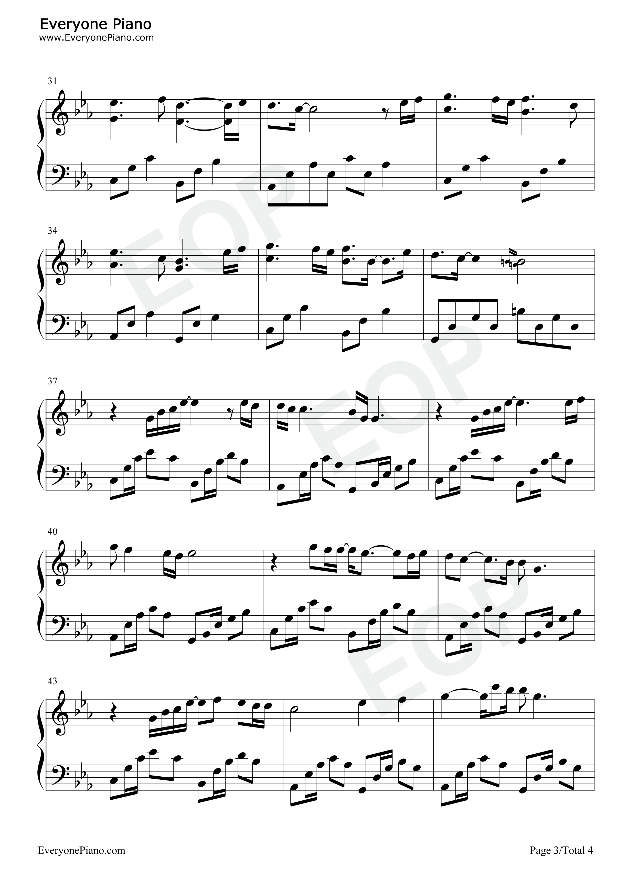 电台情歌钢琴谱_莫文蔚