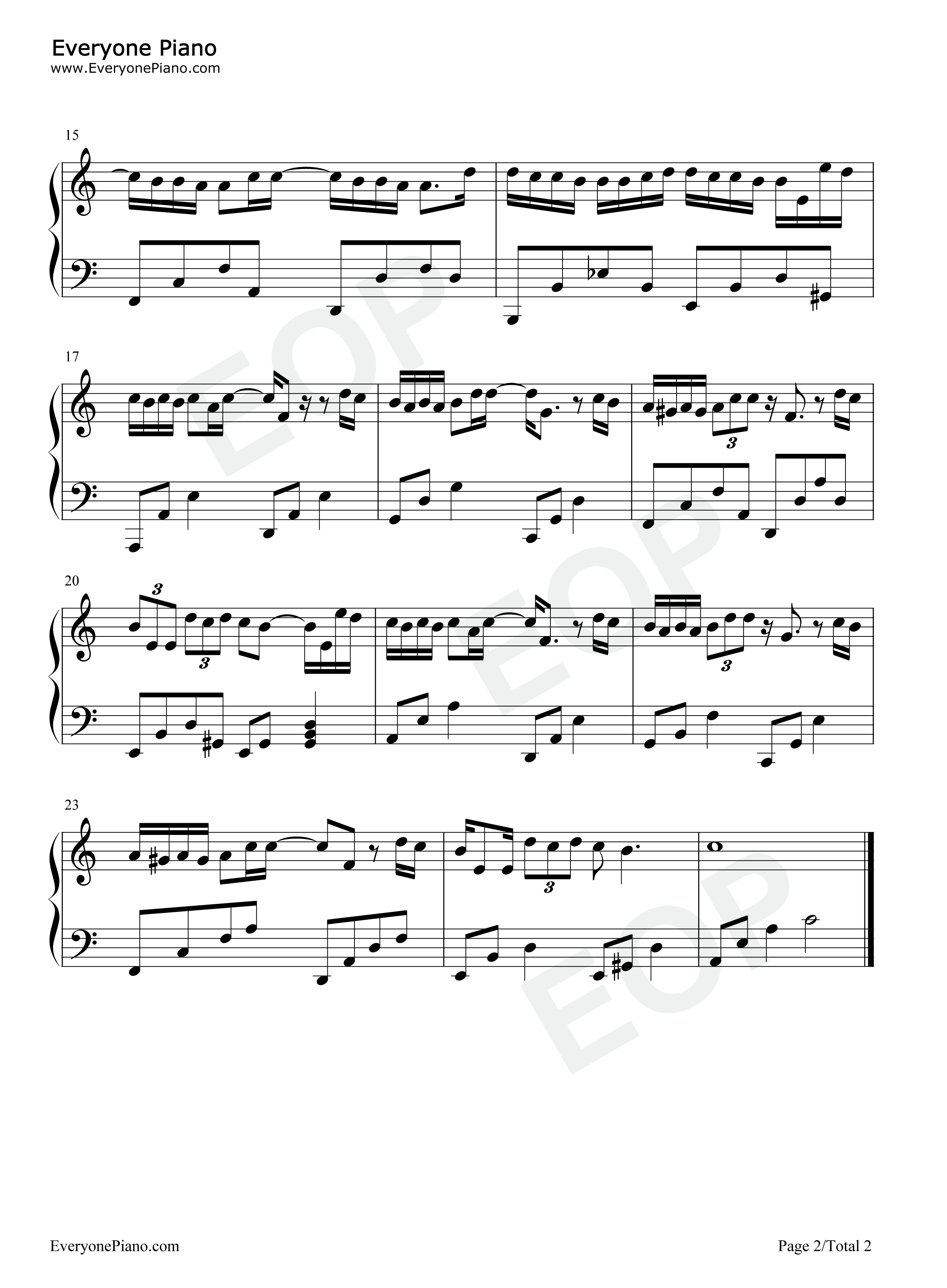 傻女钢琴谱_陈慧娴