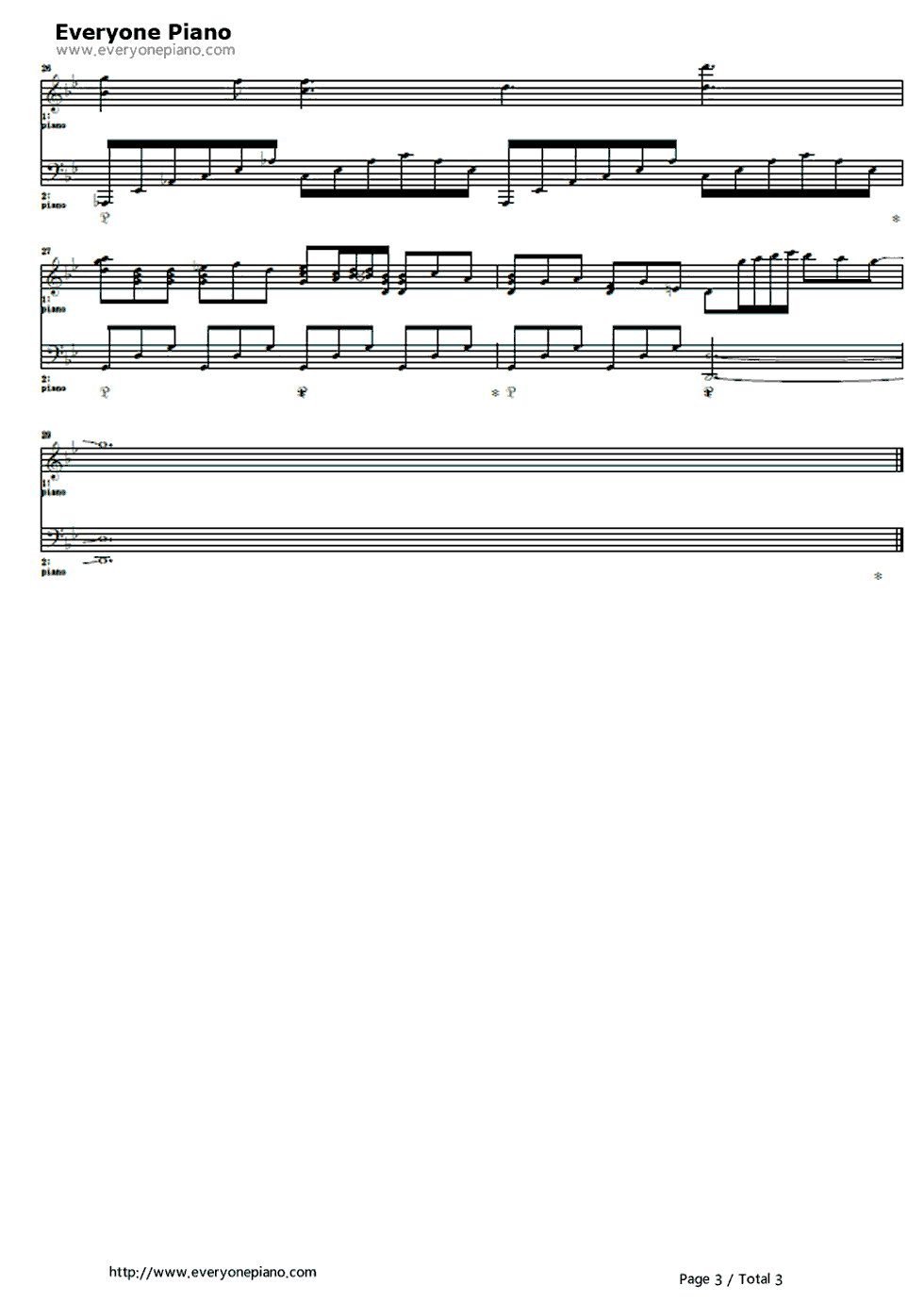 片翼の鸟钢琴谱_志方_あきこ