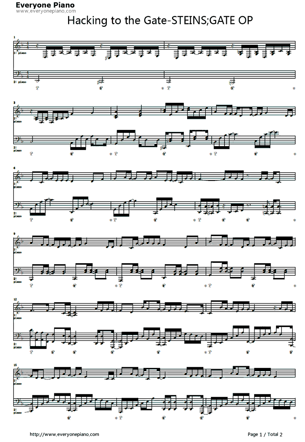 Hacking_to_the_Gate钢琴谱_いとうかなこ
