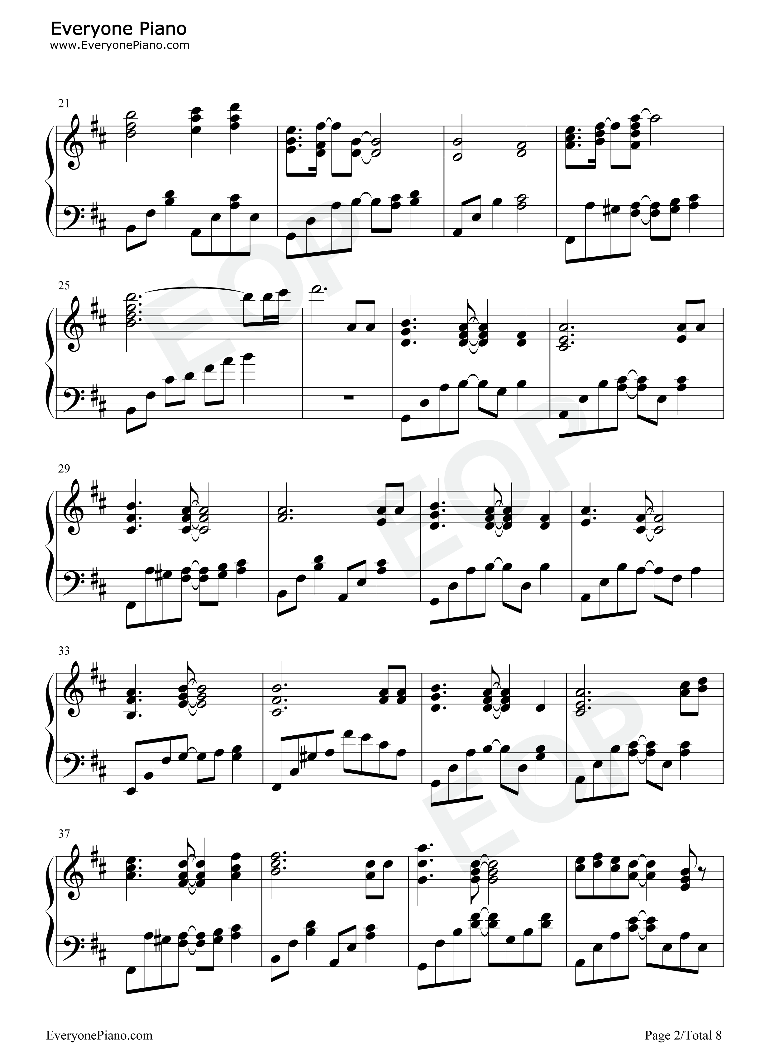 Last_regrets钢琴谱_彩菜