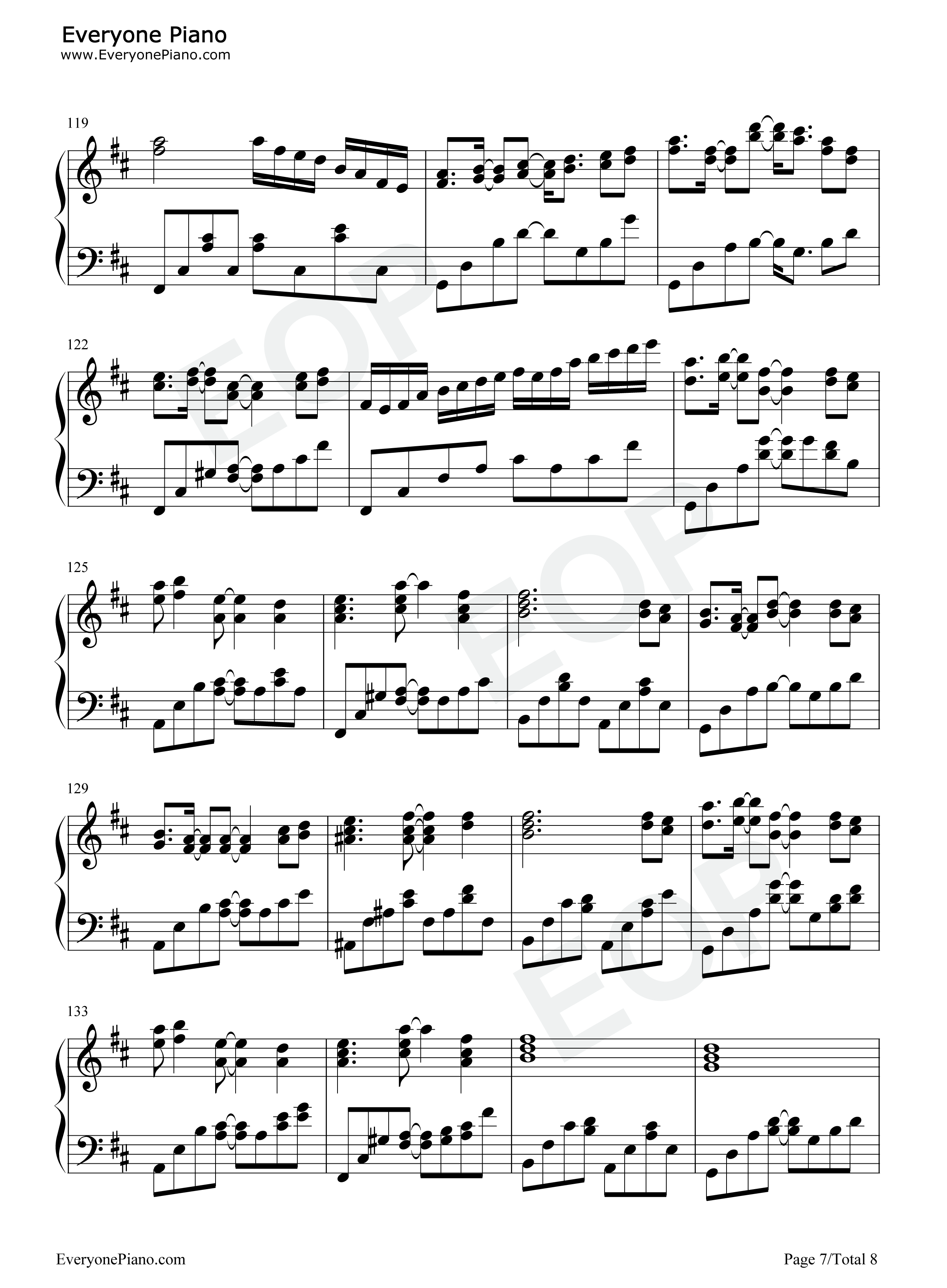 Last_regrets钢琴谱_彩菜