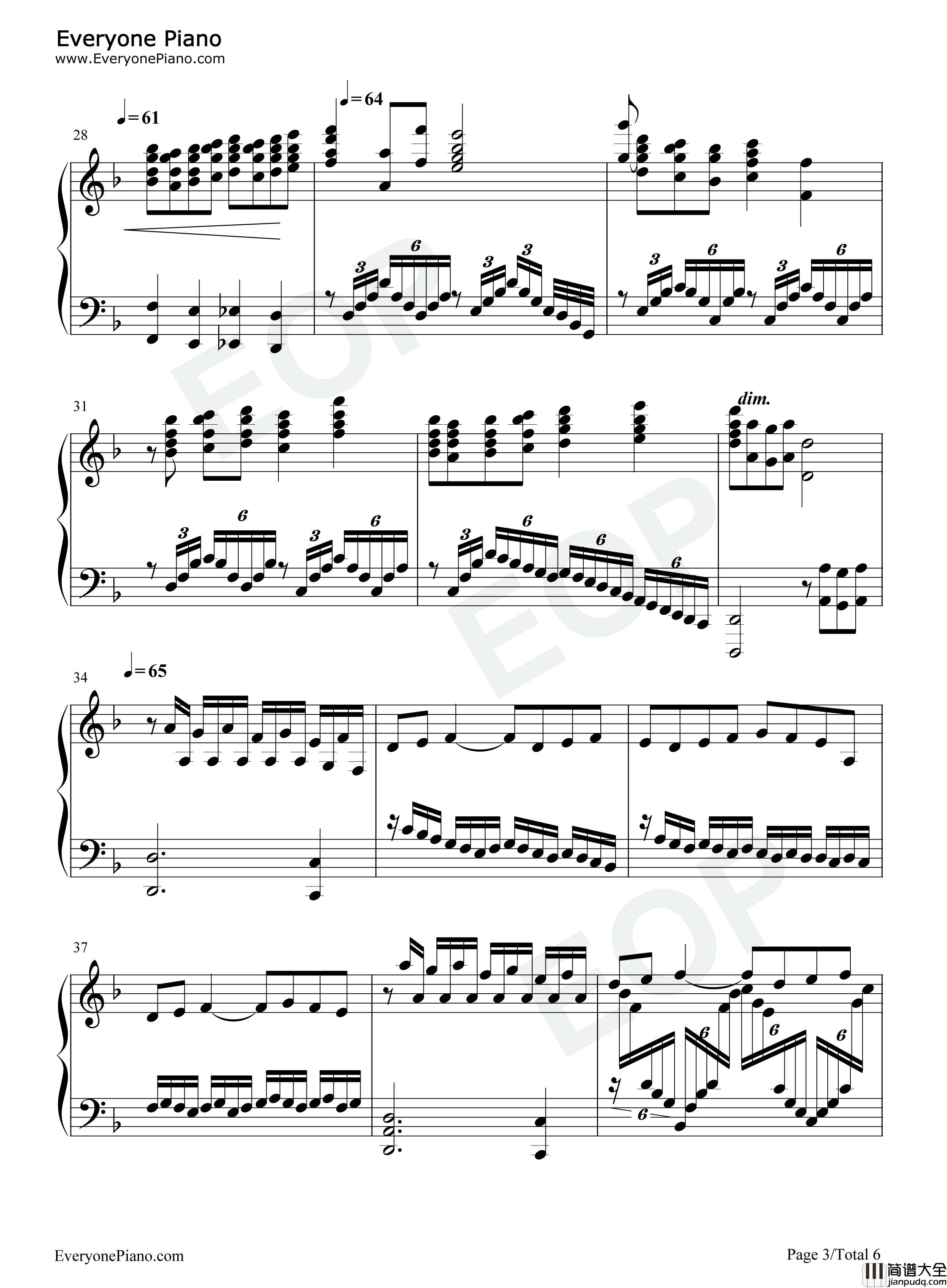 The_Other_Promise钢琴谱_王国之心