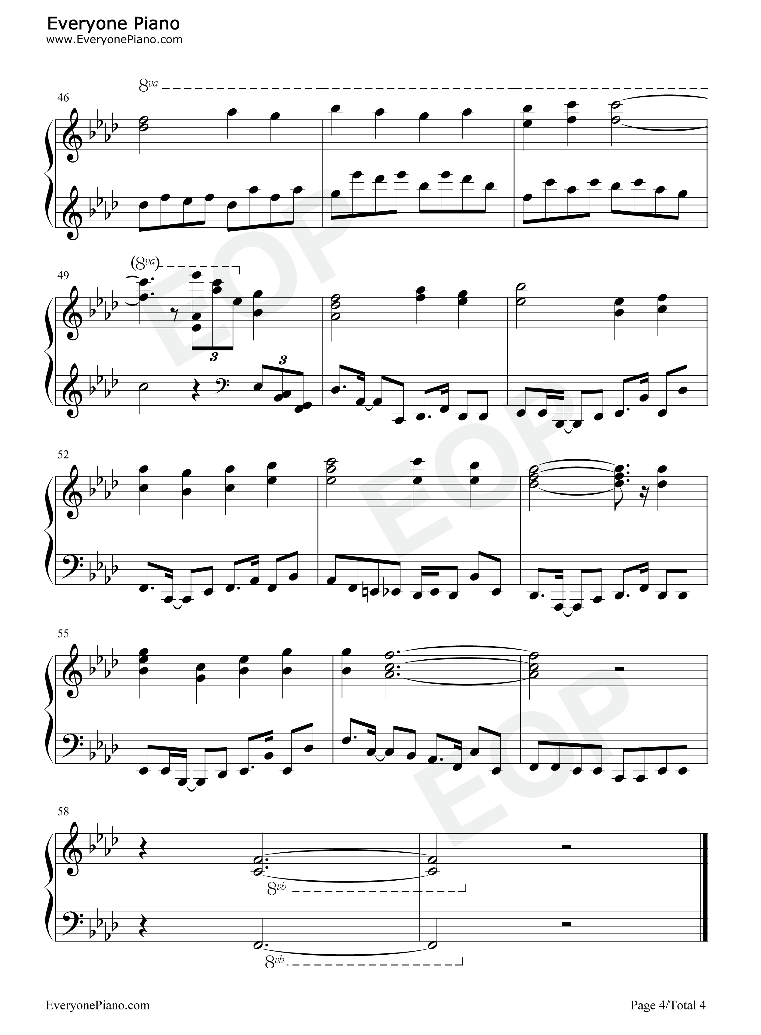 云外苍天钢琴谱_东方绯想天