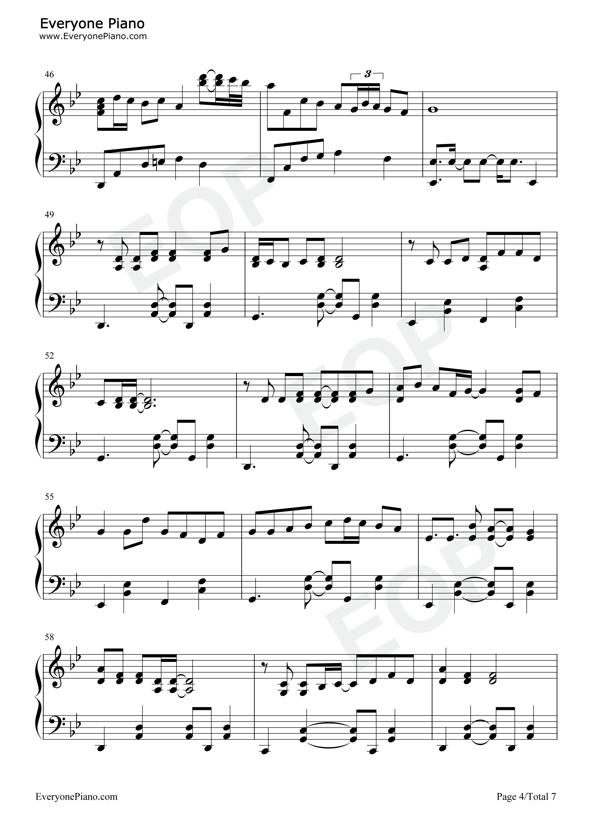 花びらの刻钢琴谱_吉冈亚衣加