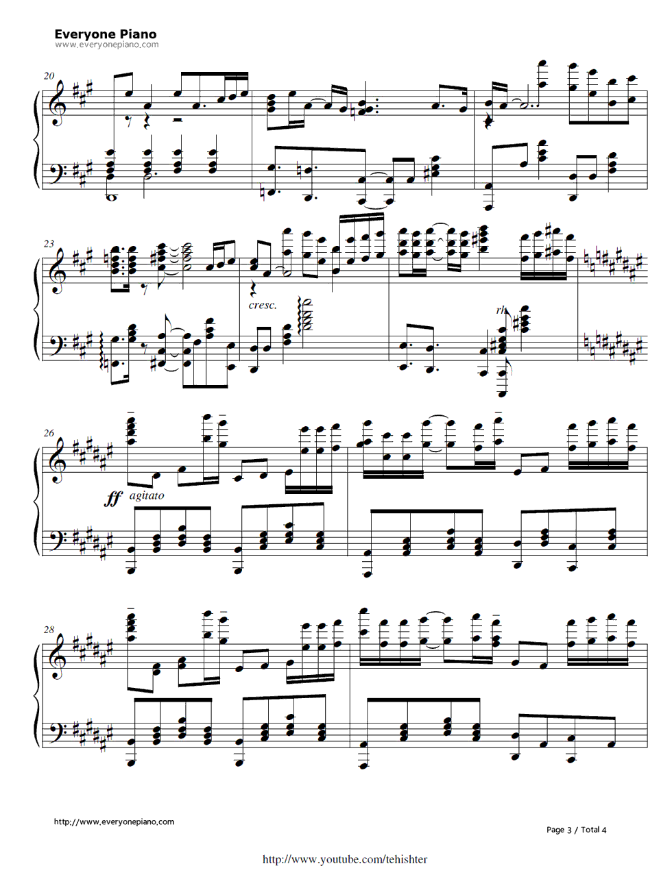 ココロノカラ钢琴谱_Team.ねこかん(猫)featuring.天乙准花