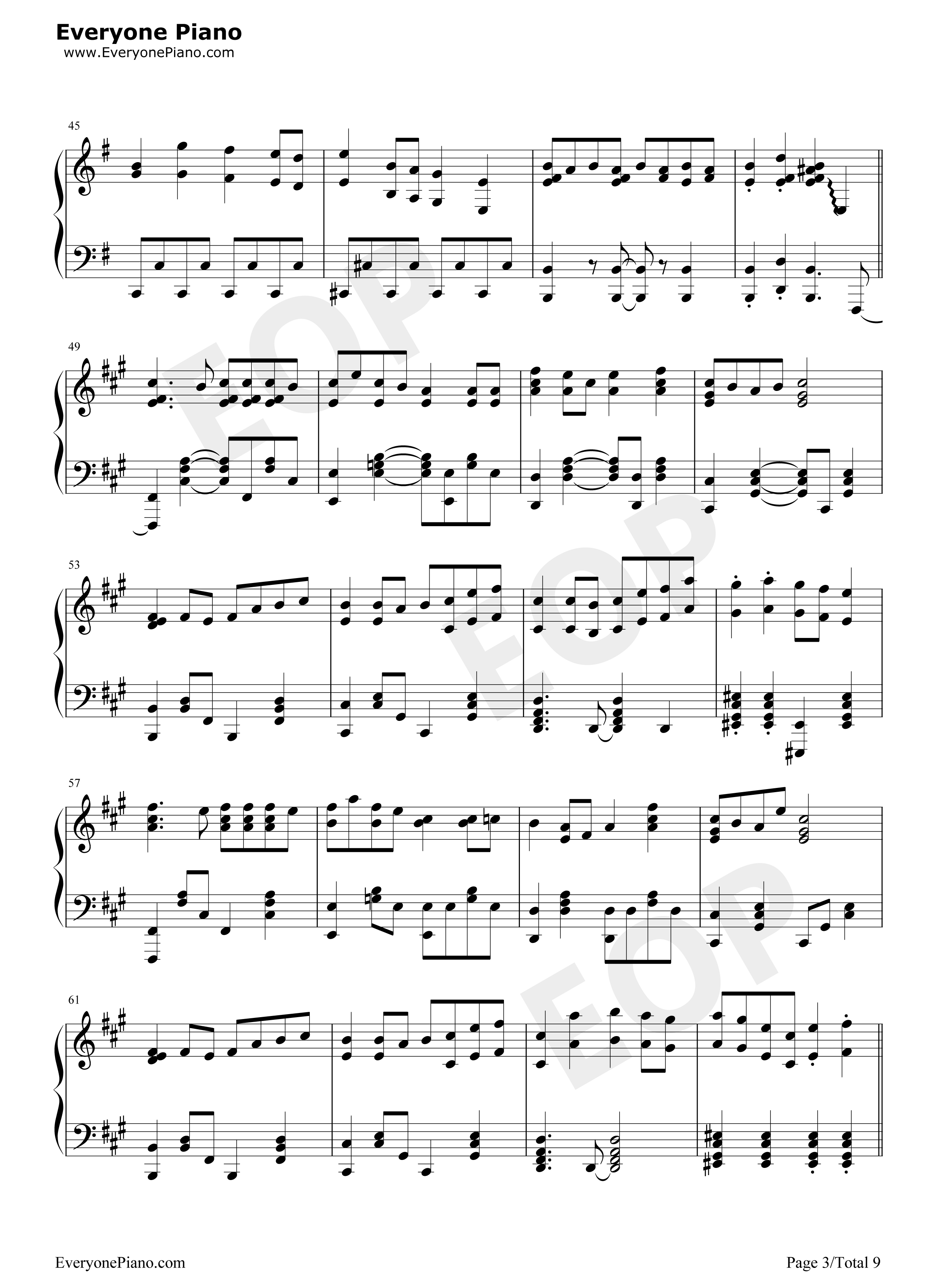 阳炎days钢琴谱_自然の敌P