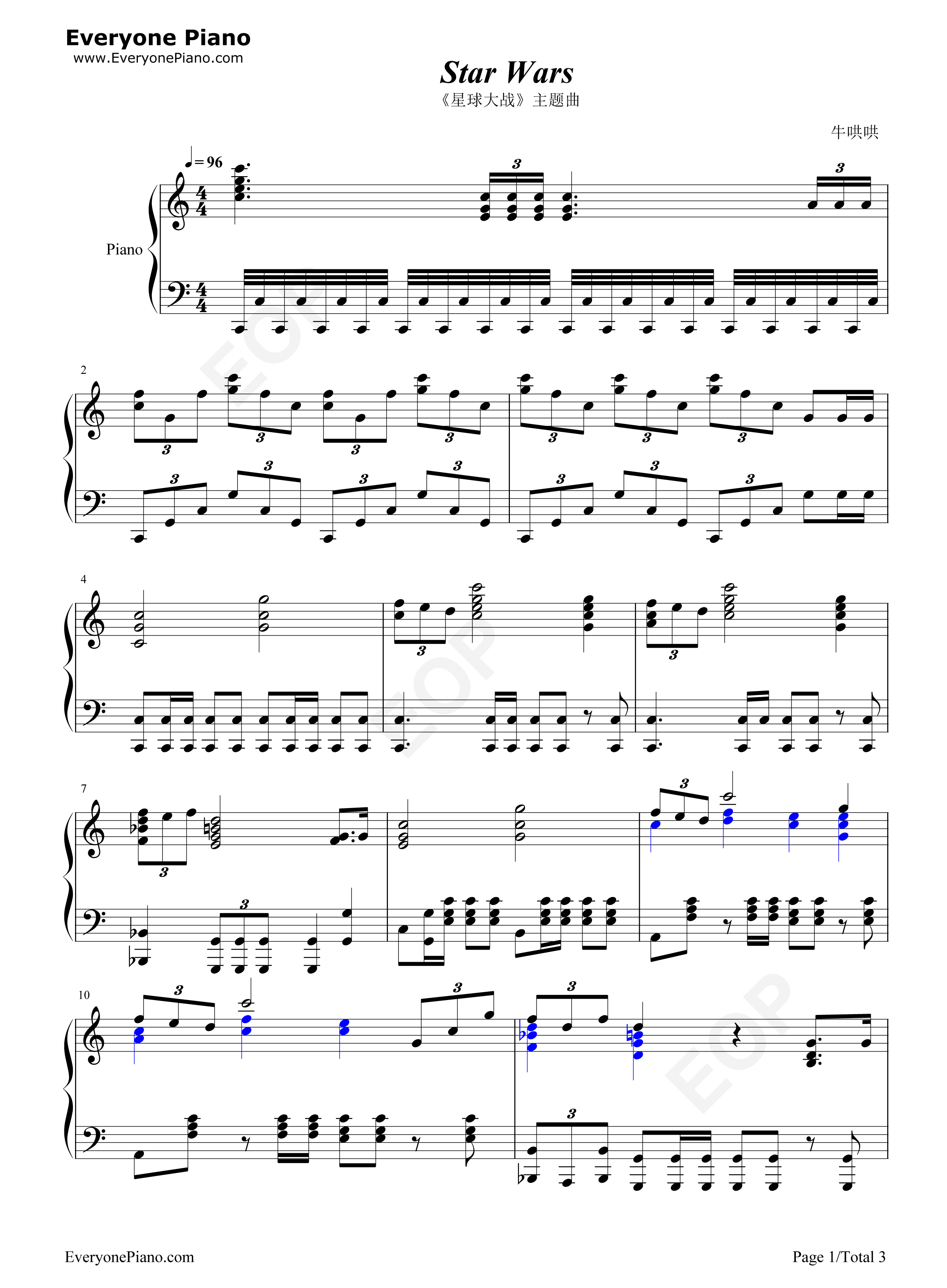 Star_Wars钢琴谱_John_Williams