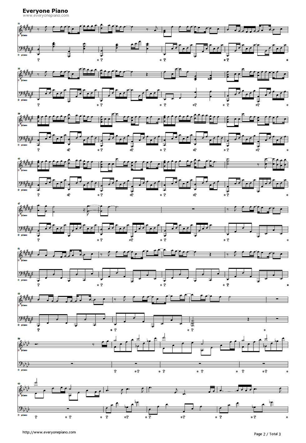 人间ってそんなものね钢琴谱_KOKIA(吉田亚纪子)