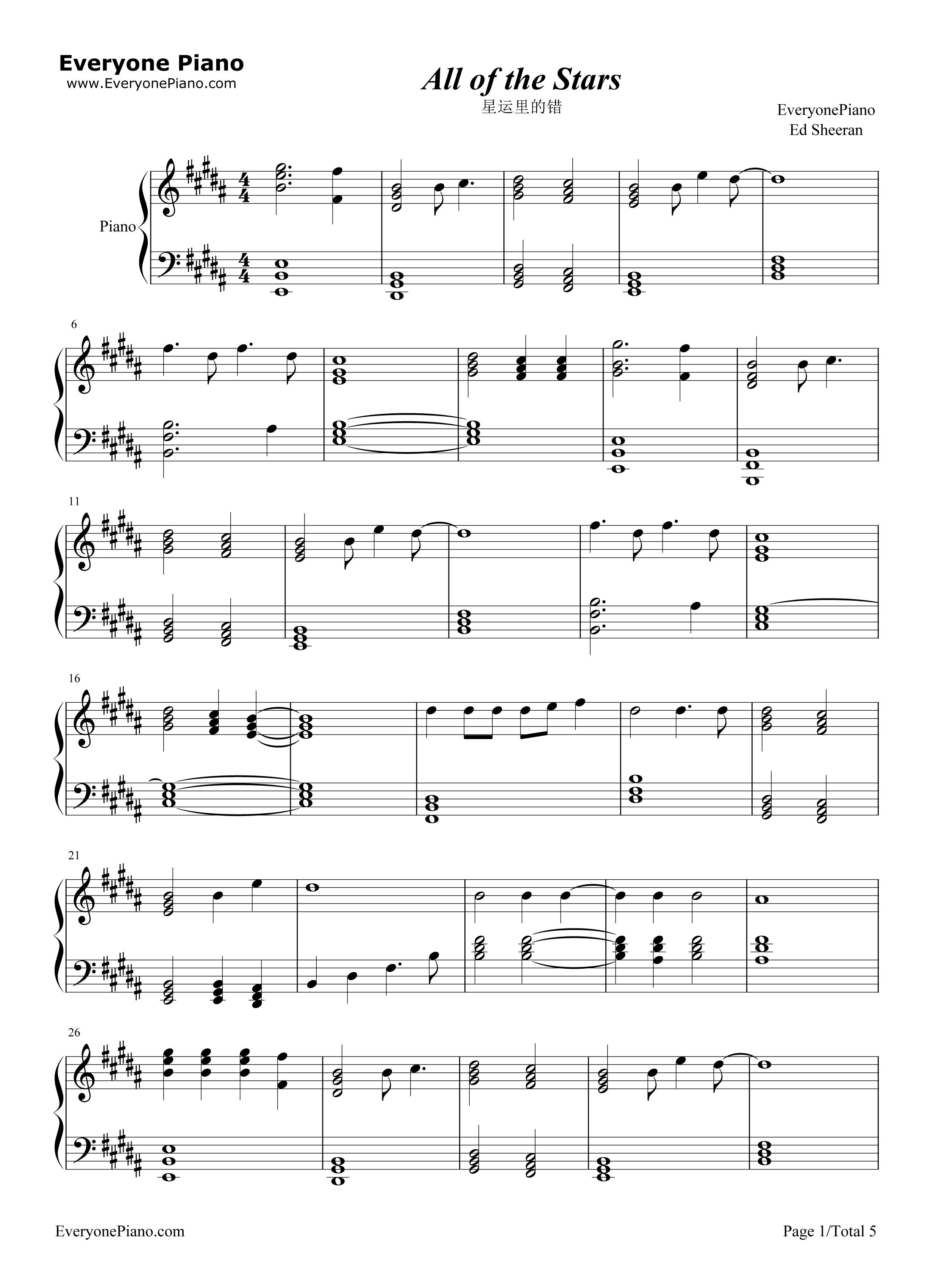 All_of_the_Stars钢琴谱_Ed_Sheeran