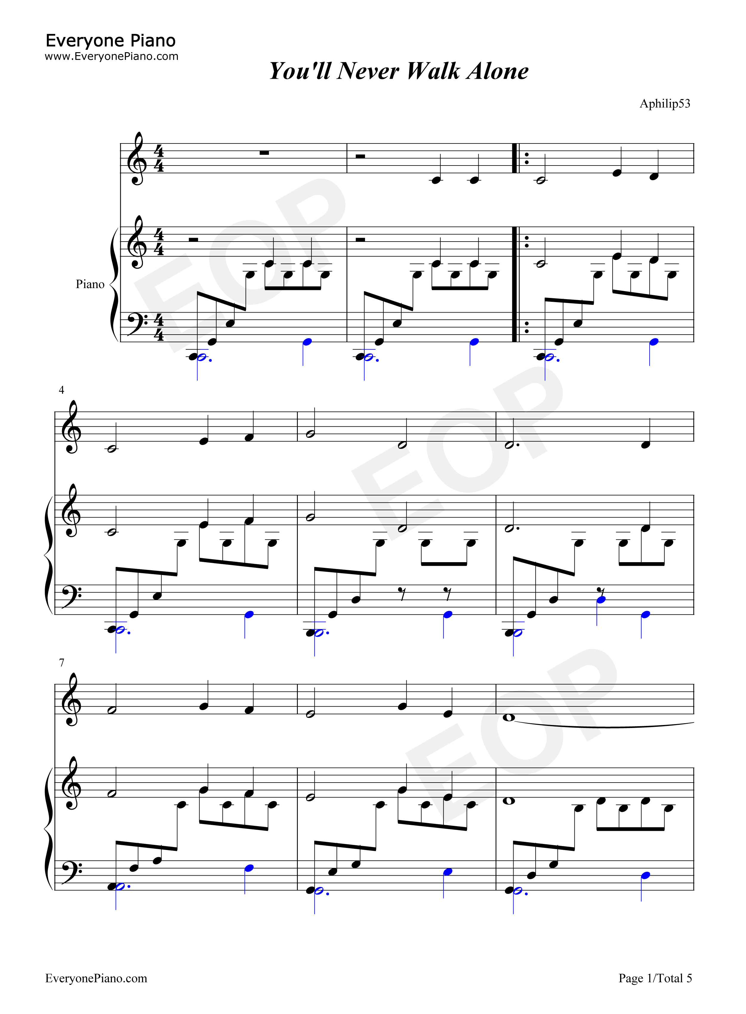 You'll_Never_Walk_Alone钢琴谱_Rodgers_and_Hammerstein