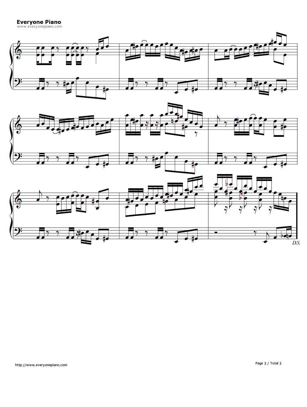 広有射怪鳥事　〜_Till_When?钢琴谱_东方Project